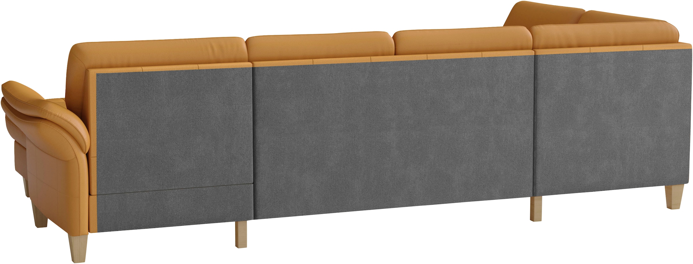 sit&more Wohnlandschaft »Pamela U-Form, B: 292 cm, optional Schlaffunktion & Bettkasten, Leder« wahlweise mit Armteilverstellung, Sofa mit Federkern, Sitzhöhe: 48 cm