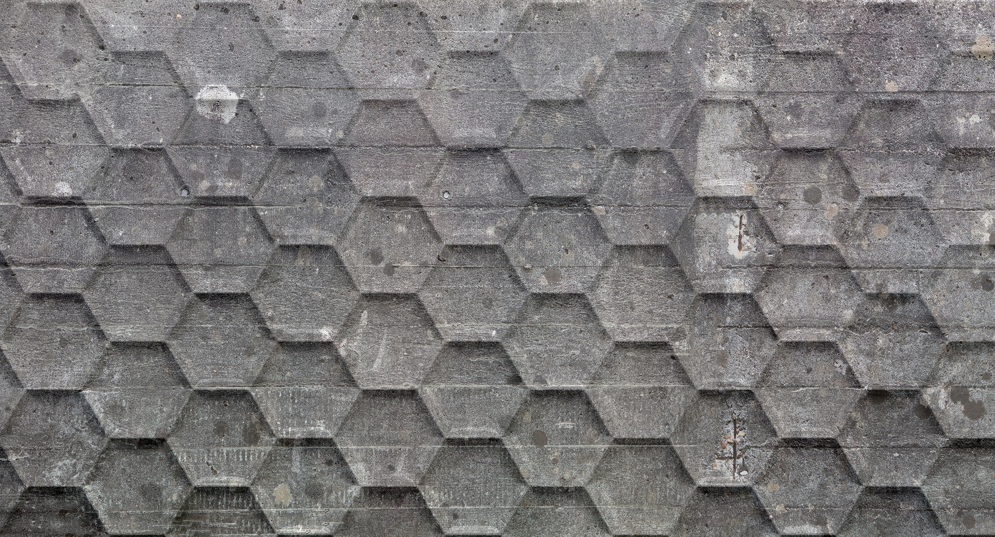 Architects Paper Fototapete »Atelier 47 Honeycomb 2« geometrisch glatt 3D Fototapete Grafisch 200 g Vlies Premium Tapete Steinoptik