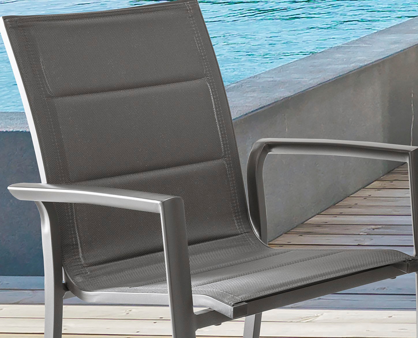 Destiny Garten-Essgruppe »COSTA BARLETTA« 5 Stk. tlg. 4 Stapelsessel Textilene, 1 Tisch Ø 110x77 cm