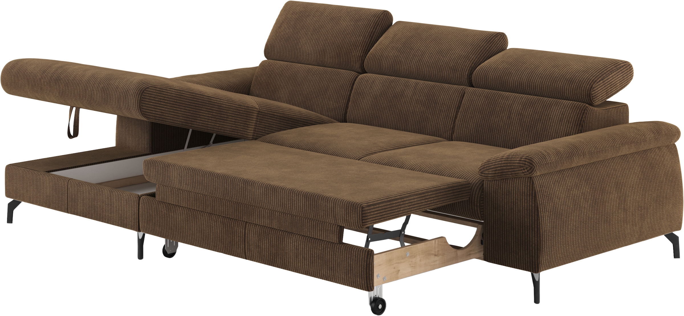 COTTA Ecksofa »Kitty L-Form«, mit Kopfteilverstellung, wahlweise mit Bettfunktion & Bettkasten
