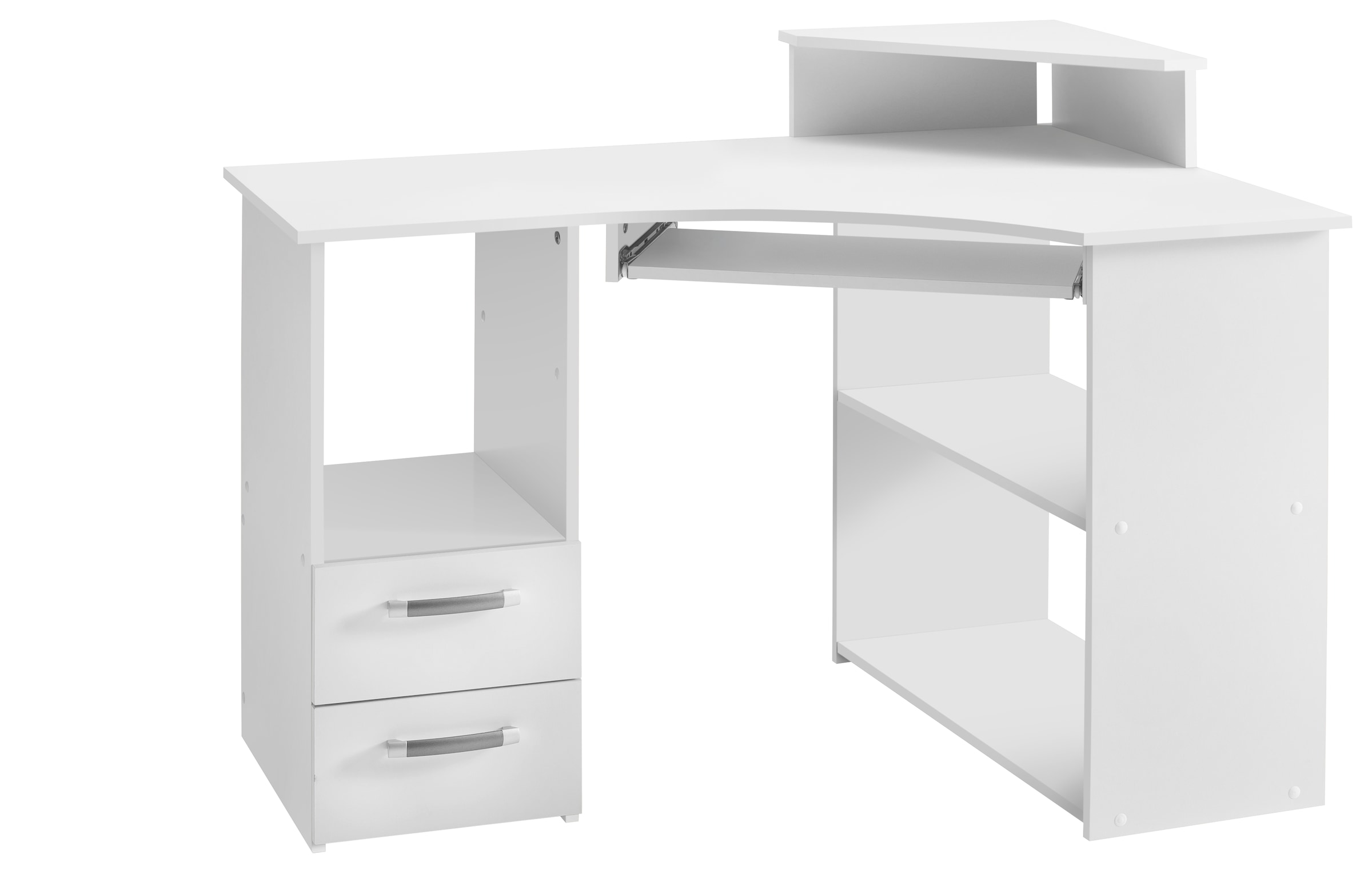 VOGL Möbelfabrik Schreibtisch »Sam«, in 2 Größen, mit Tastaturauszug & Monitoraufsatz, opt. Towerfach