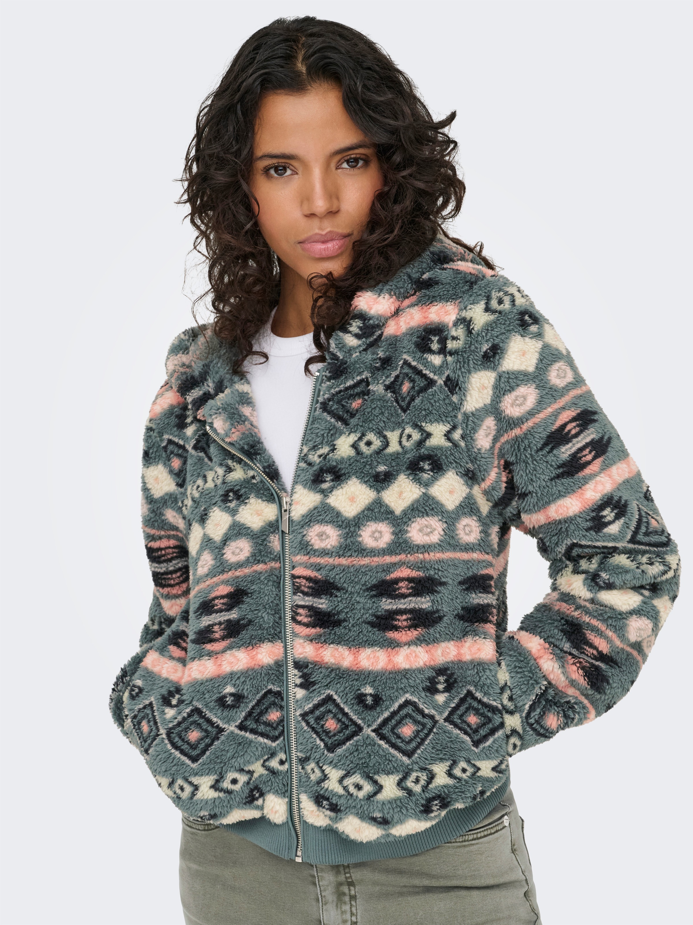 ONLY Outdoorjacke »ONLANNA CONTACT AOP HOOD JACKET OTW CS« mit Kapuze