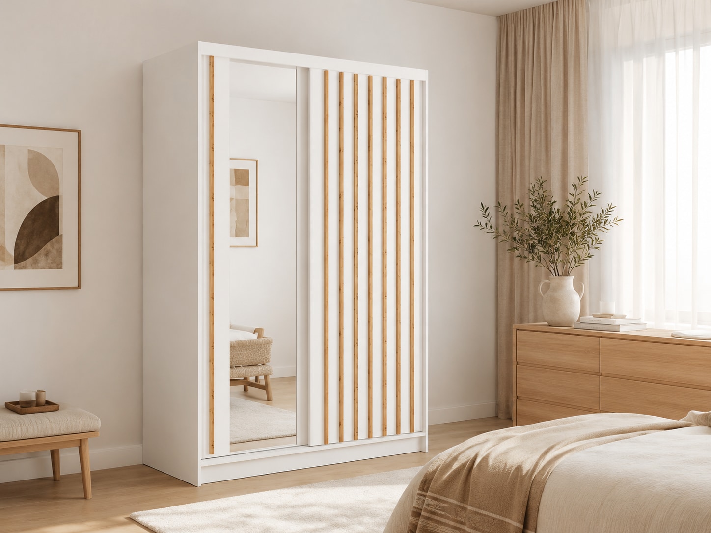 Home affaire »VILLEFRANCHE modern mit viel Stauraum, Fächer & Kleiderstange, Spiegel« Garderobe in 3 Breiten (155, 205, 248 cm), erhältlich in 3 Farben