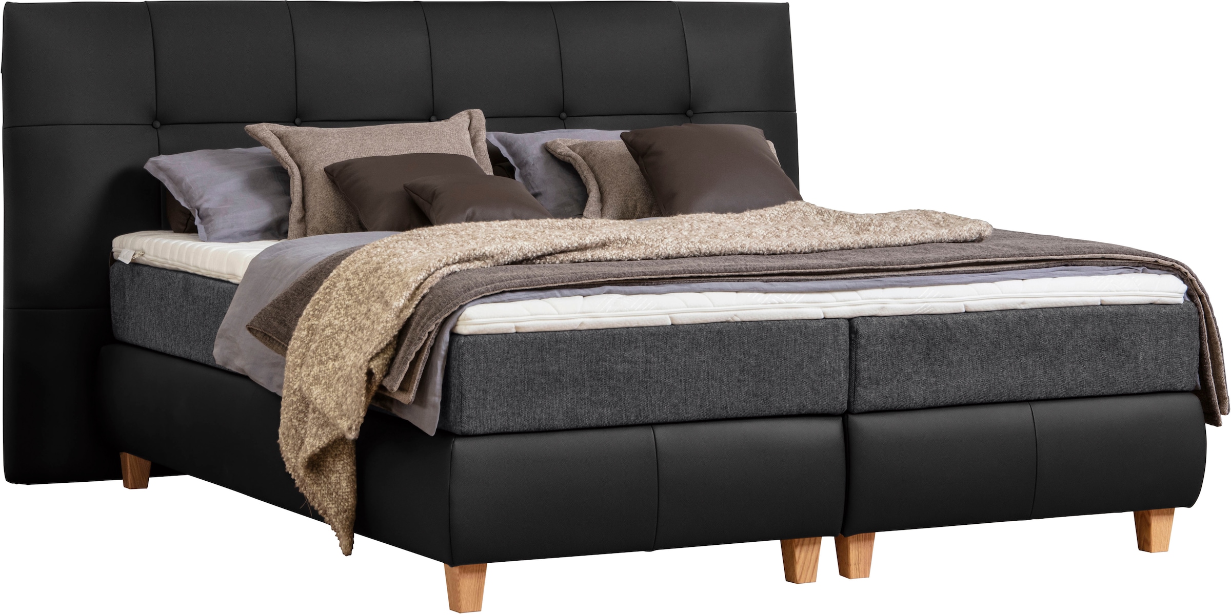 ADA trendline Boxspringbett »Luella«, ADA trendline Boxspringbett, inkl. Matratze und Viscoschaum-Topper