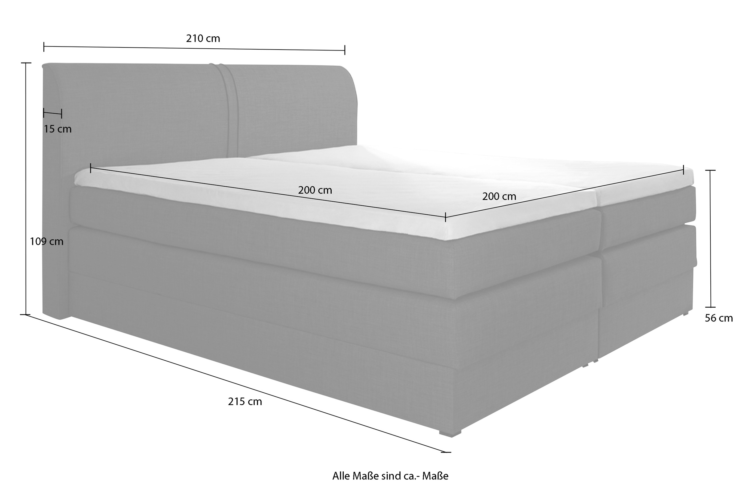 hapo Boxspringbett, mit Bettkasten