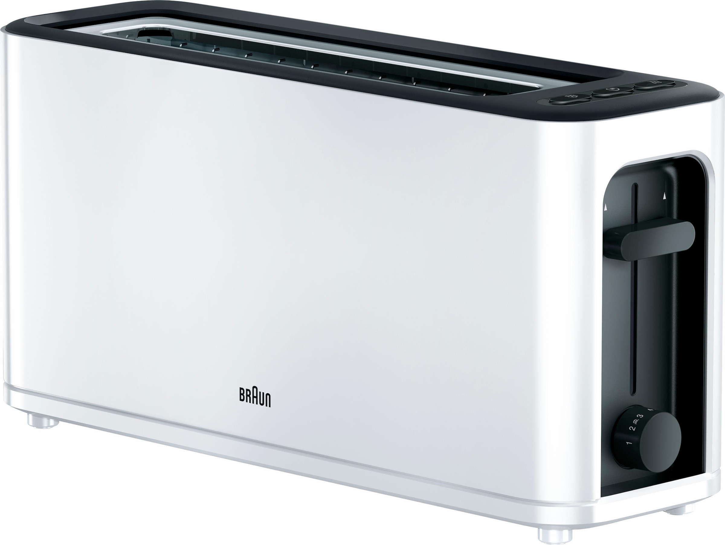 Braun Toaster »HT 3110 WH«, 1 langer Schlitz, für 2 Scheiben, 1000 W