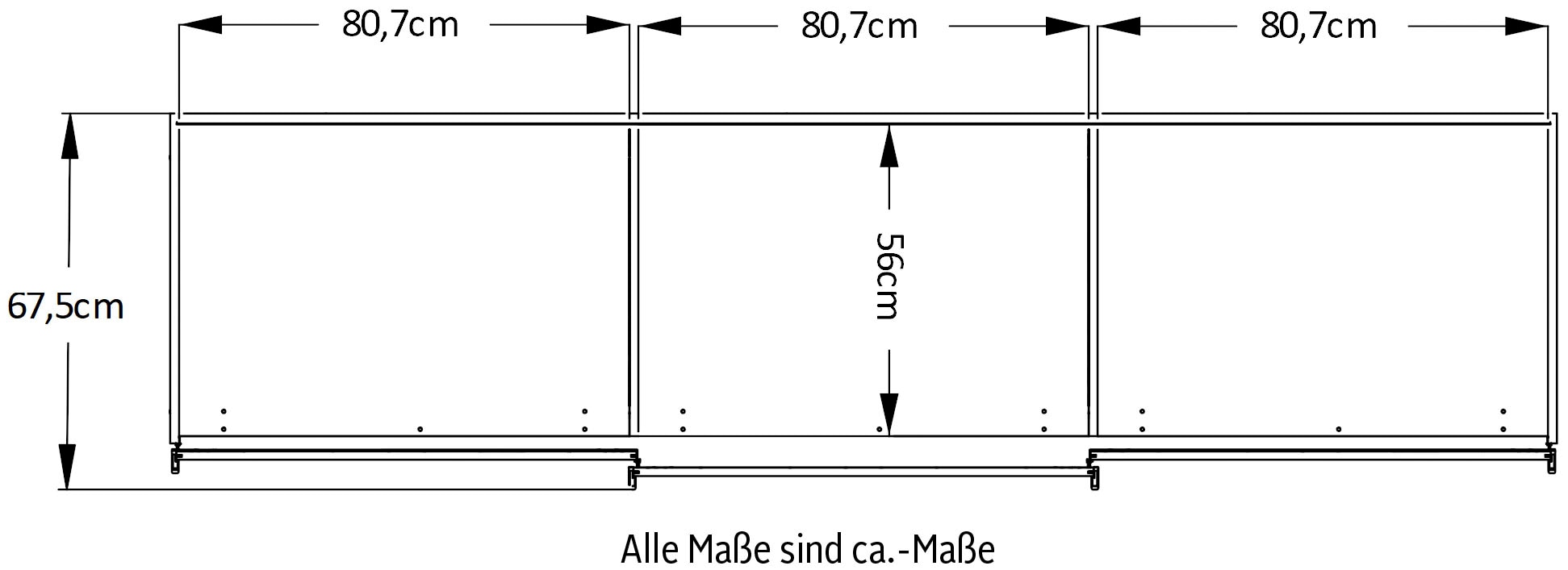 STAUD Schwebetürenschrank »Sinfonie Plus, edles Design in hochwertiger Qualität, Made in Germany« in 4 verschiedenen Ausstattungen erhältlich,  Mit kombinierter Glas-Spiegel-Front, viele Varianten