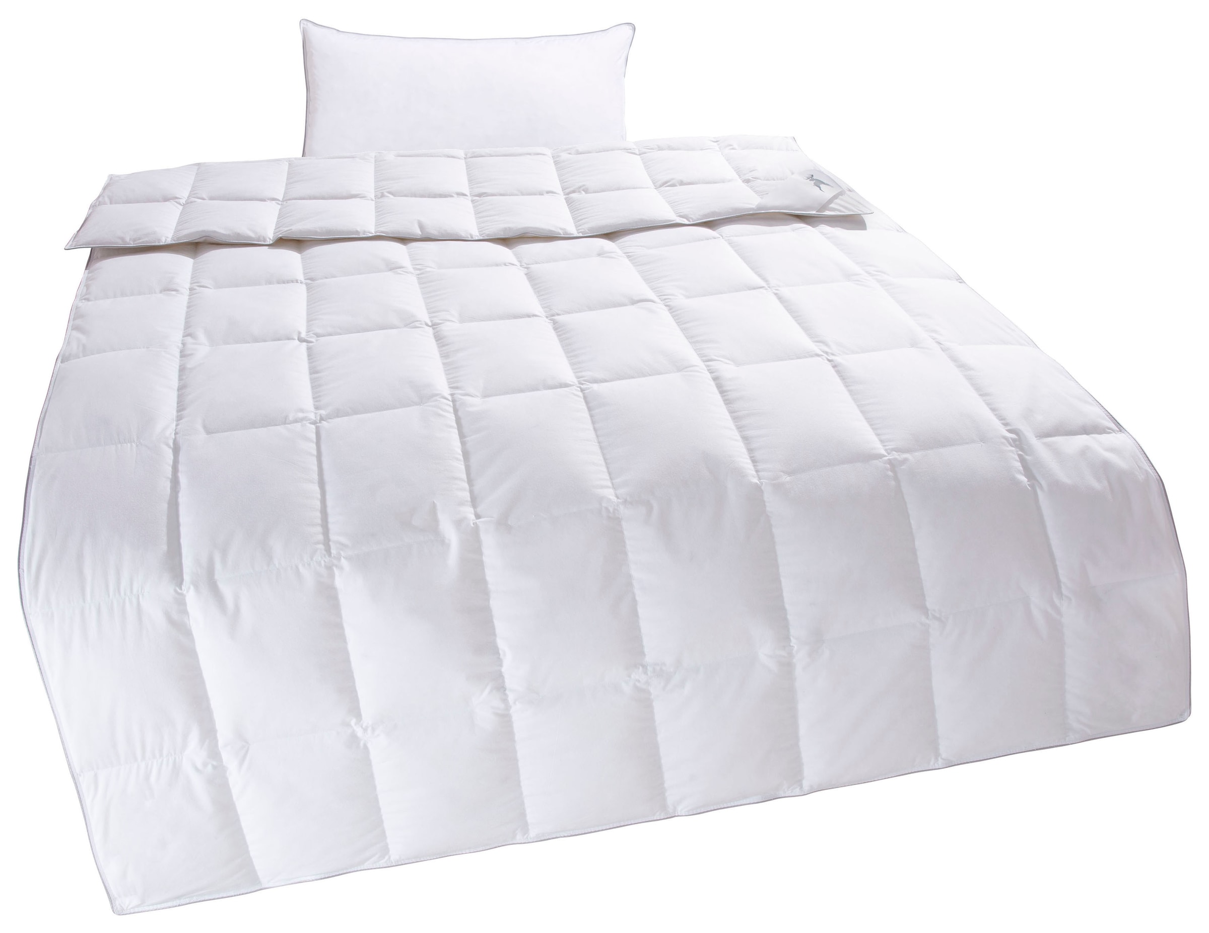 OTTO home Daunenbettdecke + Kopfkissen »Lodiken, Bettdecke 135x200 cm, 155x220 cm, Decke Made in Germany« Set mit Kissen 40x80 cm, 80x80 cm, Frühling, Sommer, Herbst,  Winter
