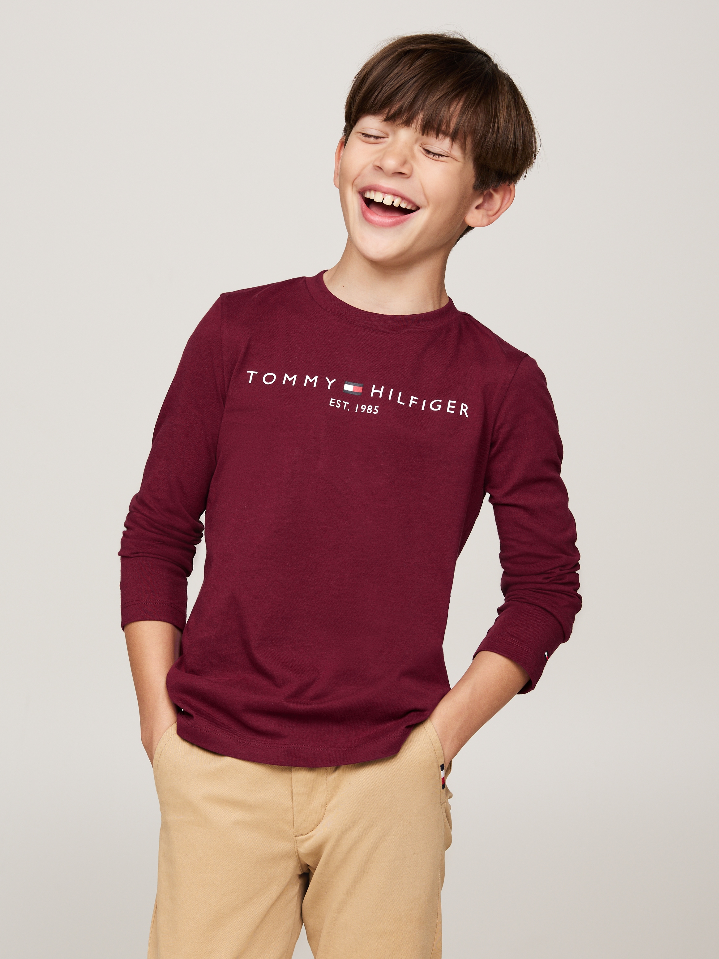 Tommy Hilfiger Langarmshirt »U ESSENTIAL TEE L/S«, mit Logodruck