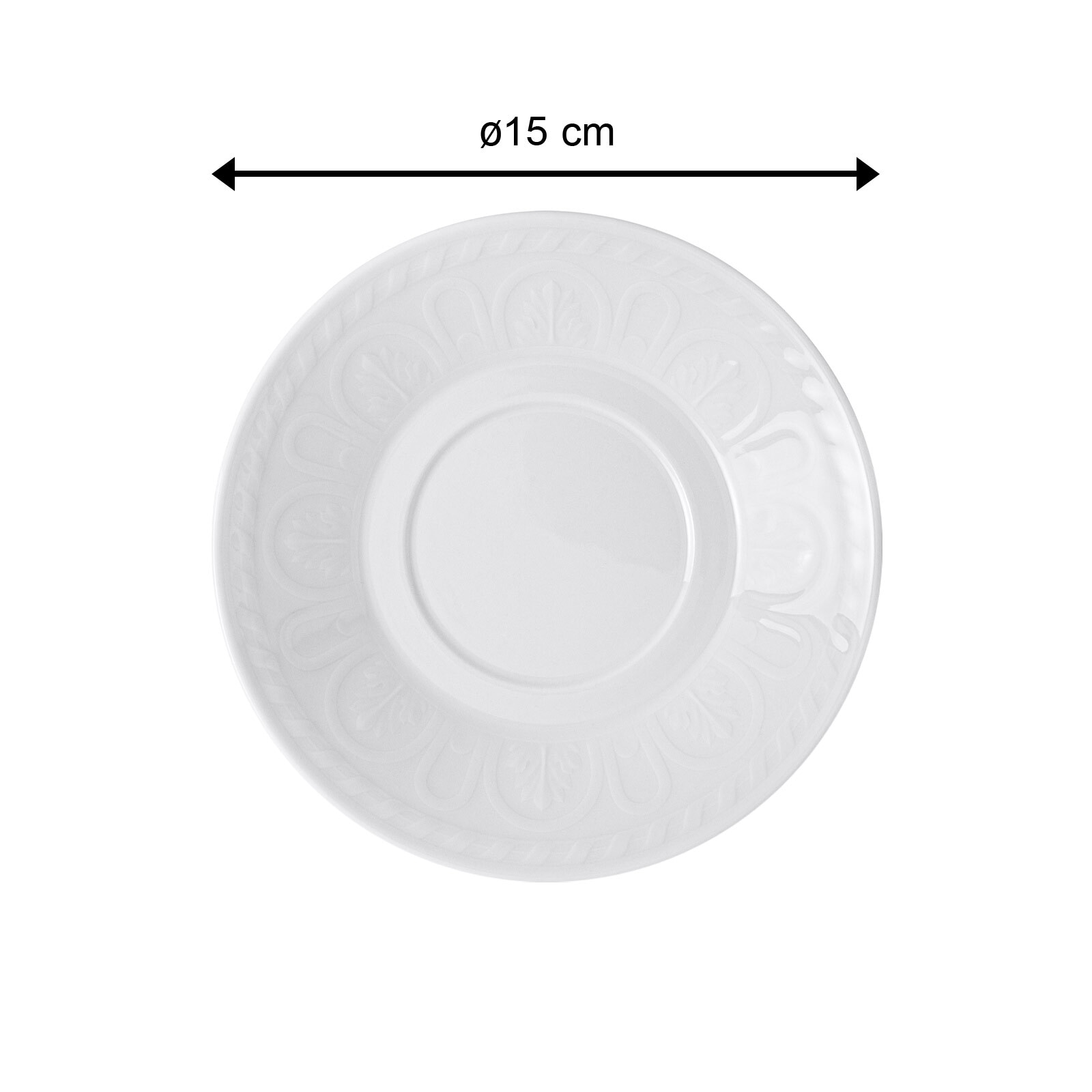 Villeroy & Boch Untertasse »Kaffee- / Teeuntertasse Cellini ø 15 cm 6er Set weiß« Spülmaschinengeeignet, Mikrowellenfest