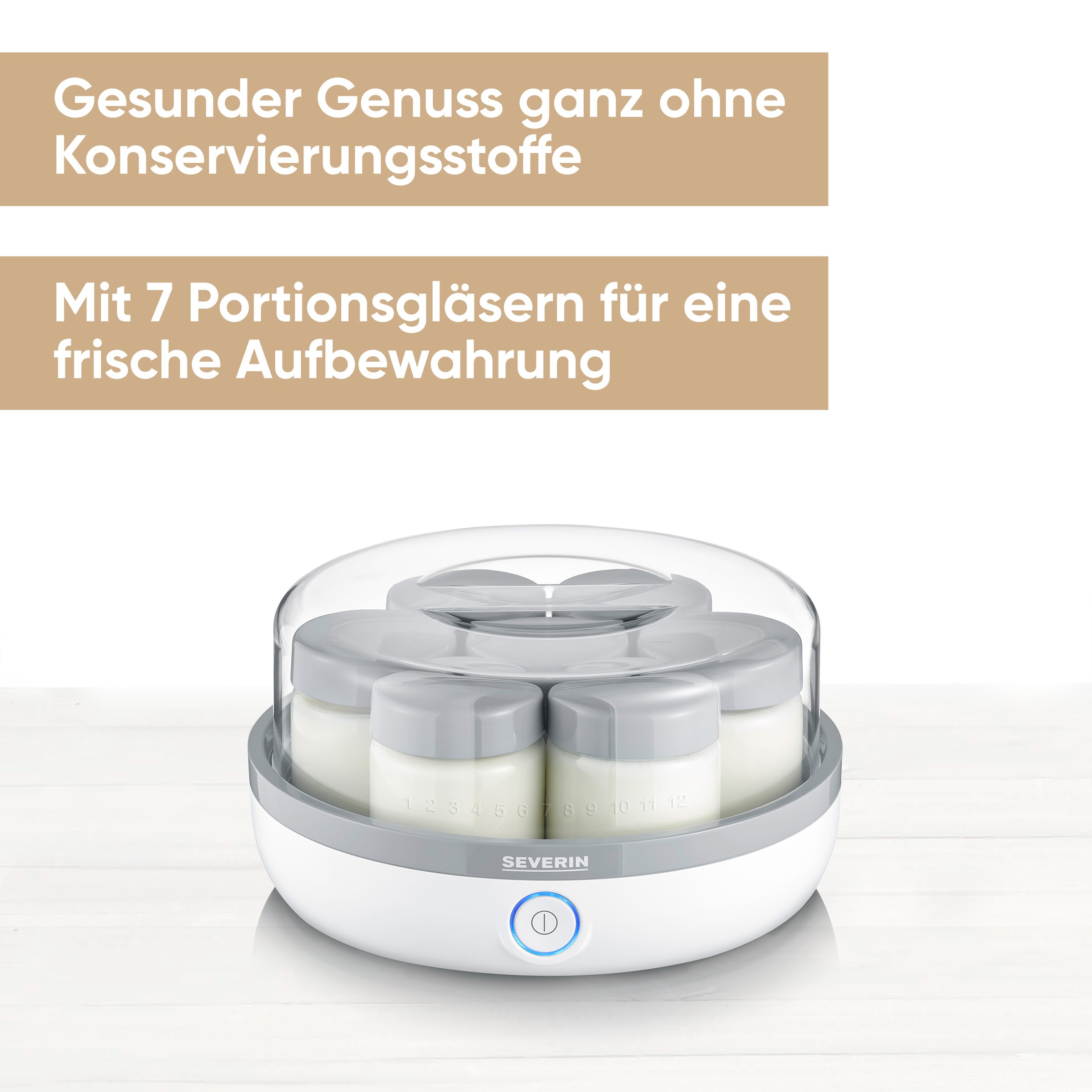 Severin Joghurtbereiter »JG 3518« 7 Portionsbehälter je 150 ml