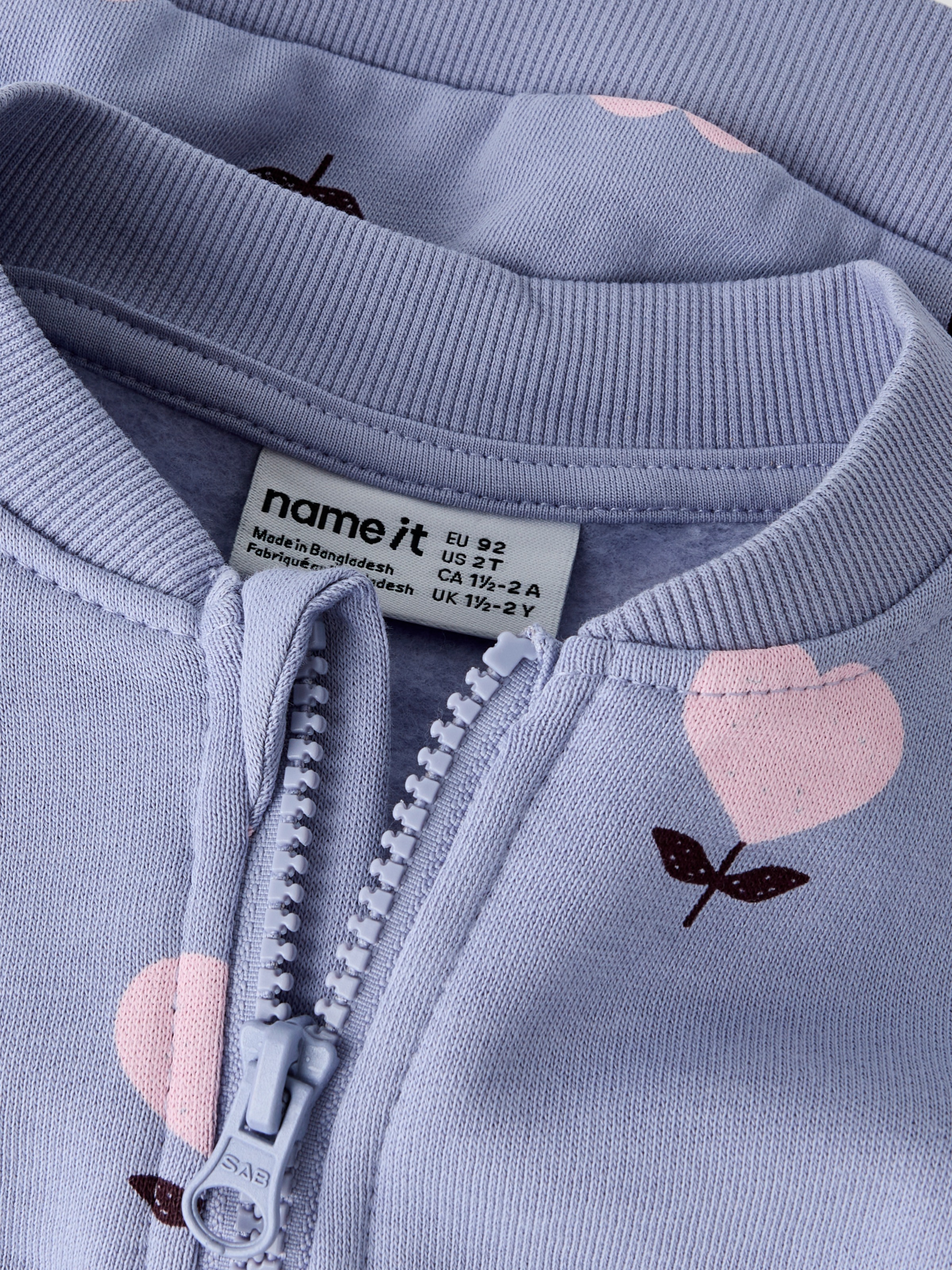 Name It Sweatjacke »NMFOLINIAS LS SWE CARD BRU PB« Baumwolle, Alloverdruck