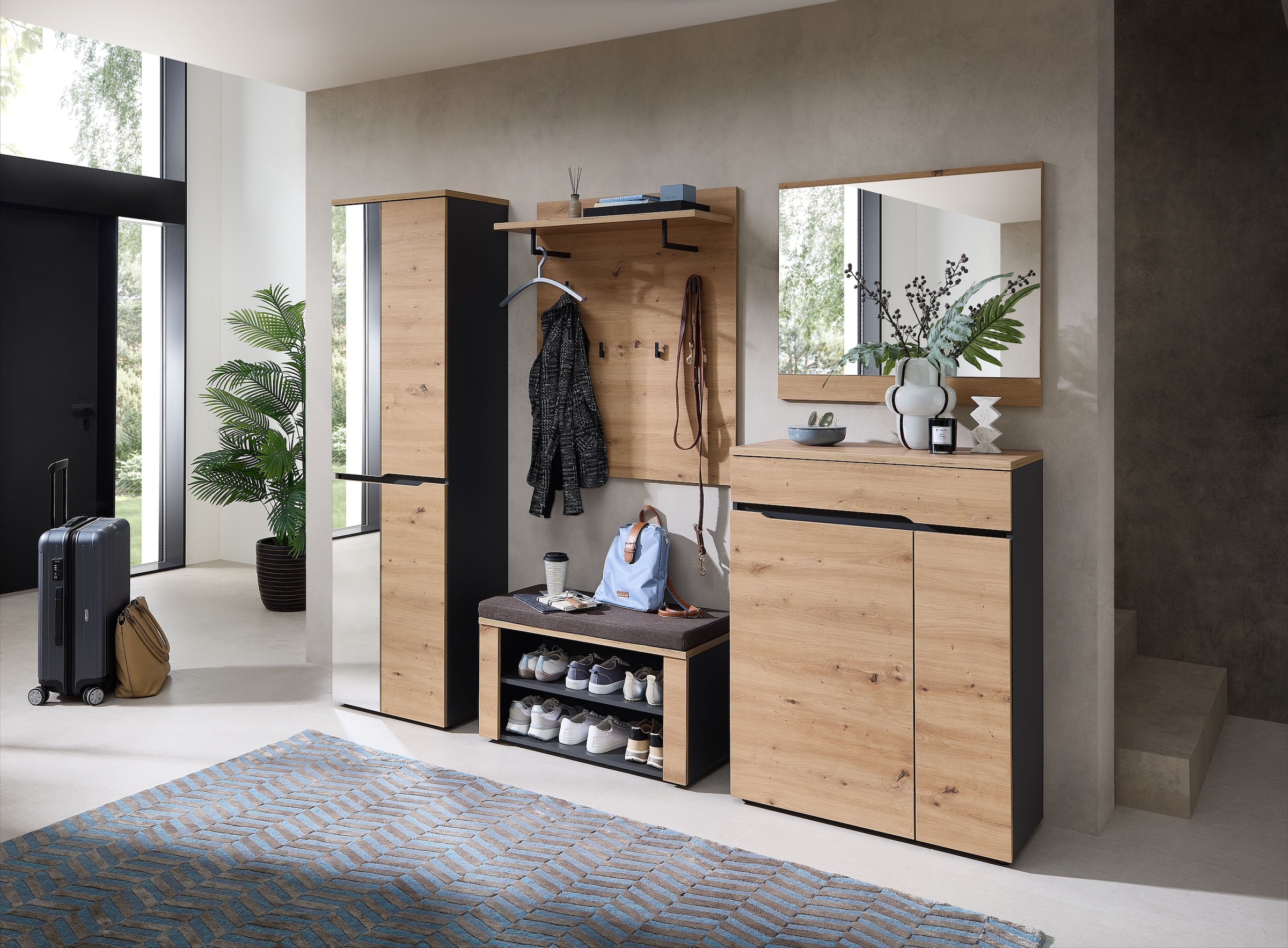 OTTO home Garderoben-Set »Bergen Garderobenset, 245/192/38 (B/H/T cm)« 5 Stk. tlg.