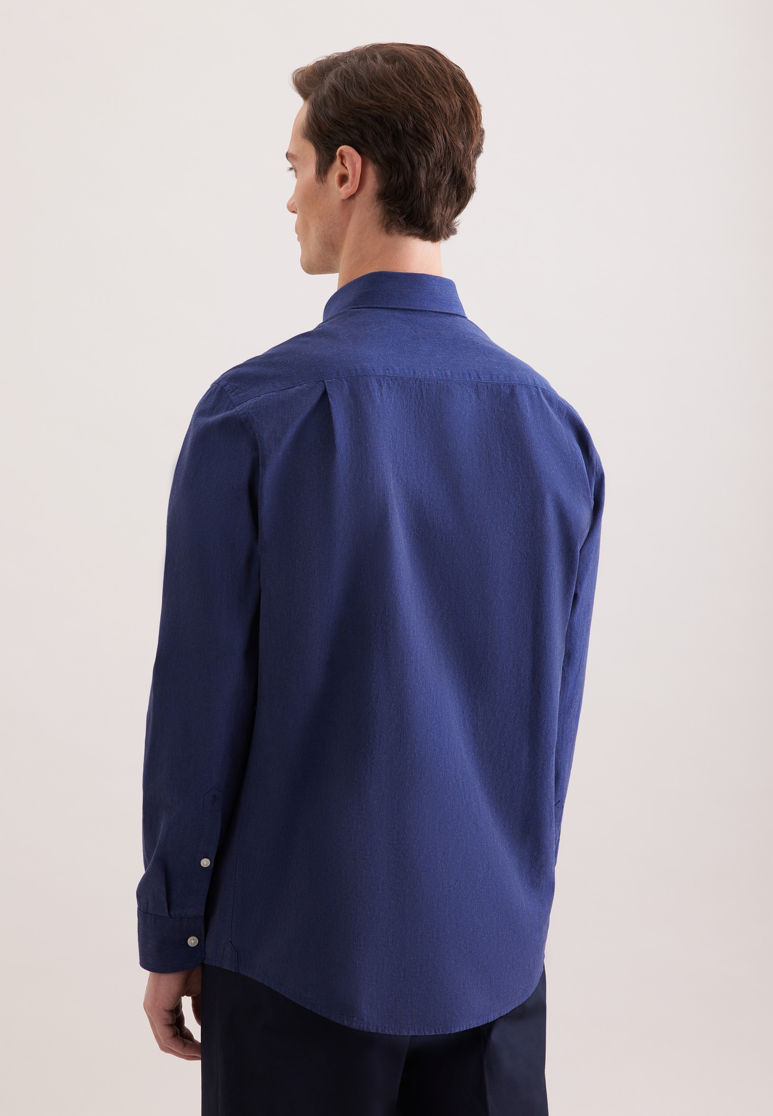 seidensticker Leinenhemd Regular 1/1 Button-Down-Kragen Uni