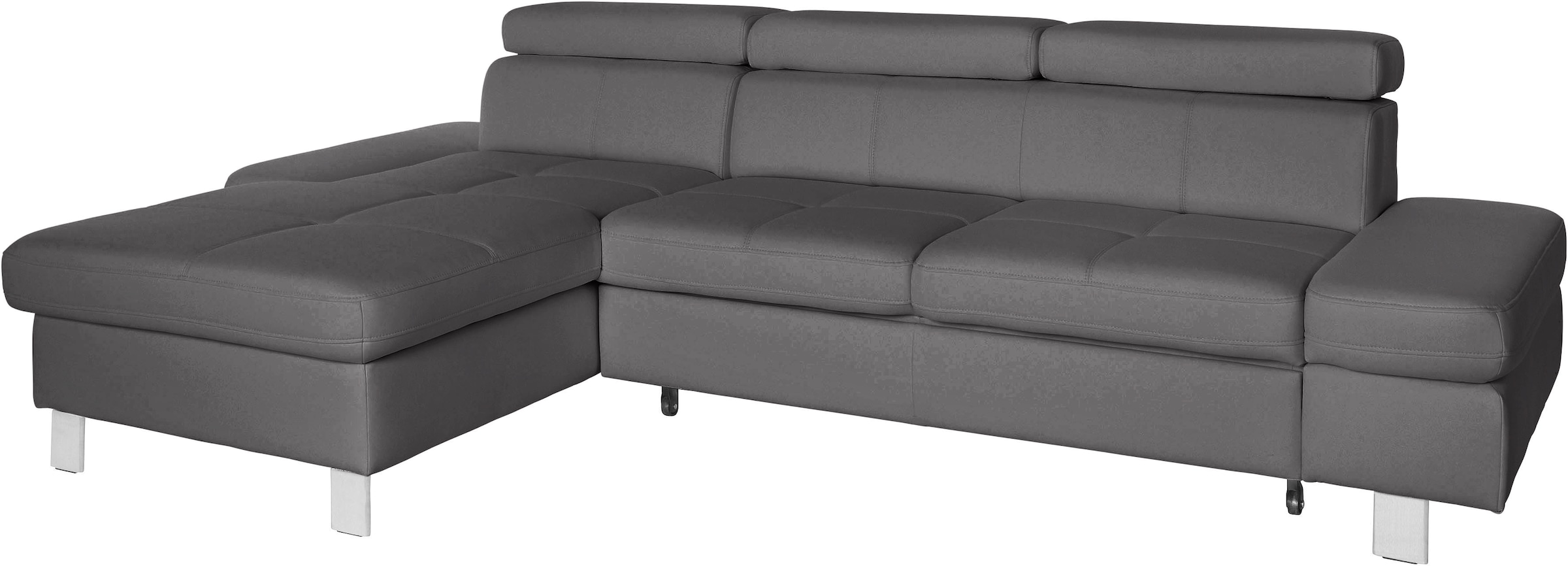 exxpo - sofa fashion Ecksofa »Fiji, hochwertige Detailverarbeitung im Sitz und Rücken, L-Form«, bequem durch Kopf- und Armteilverstellung, wahlweise mit Bettfunktion