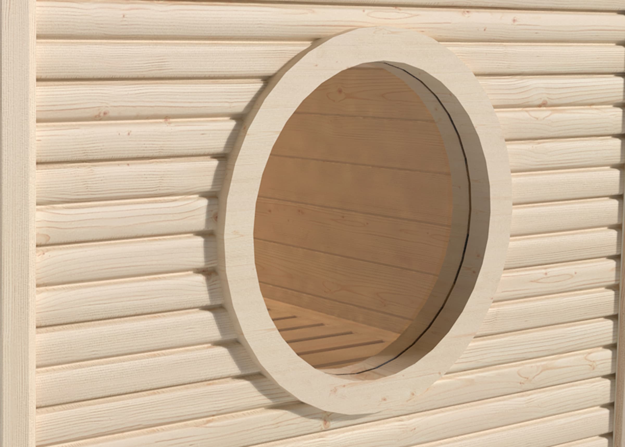 Saunafenster, Ø: 60 cm