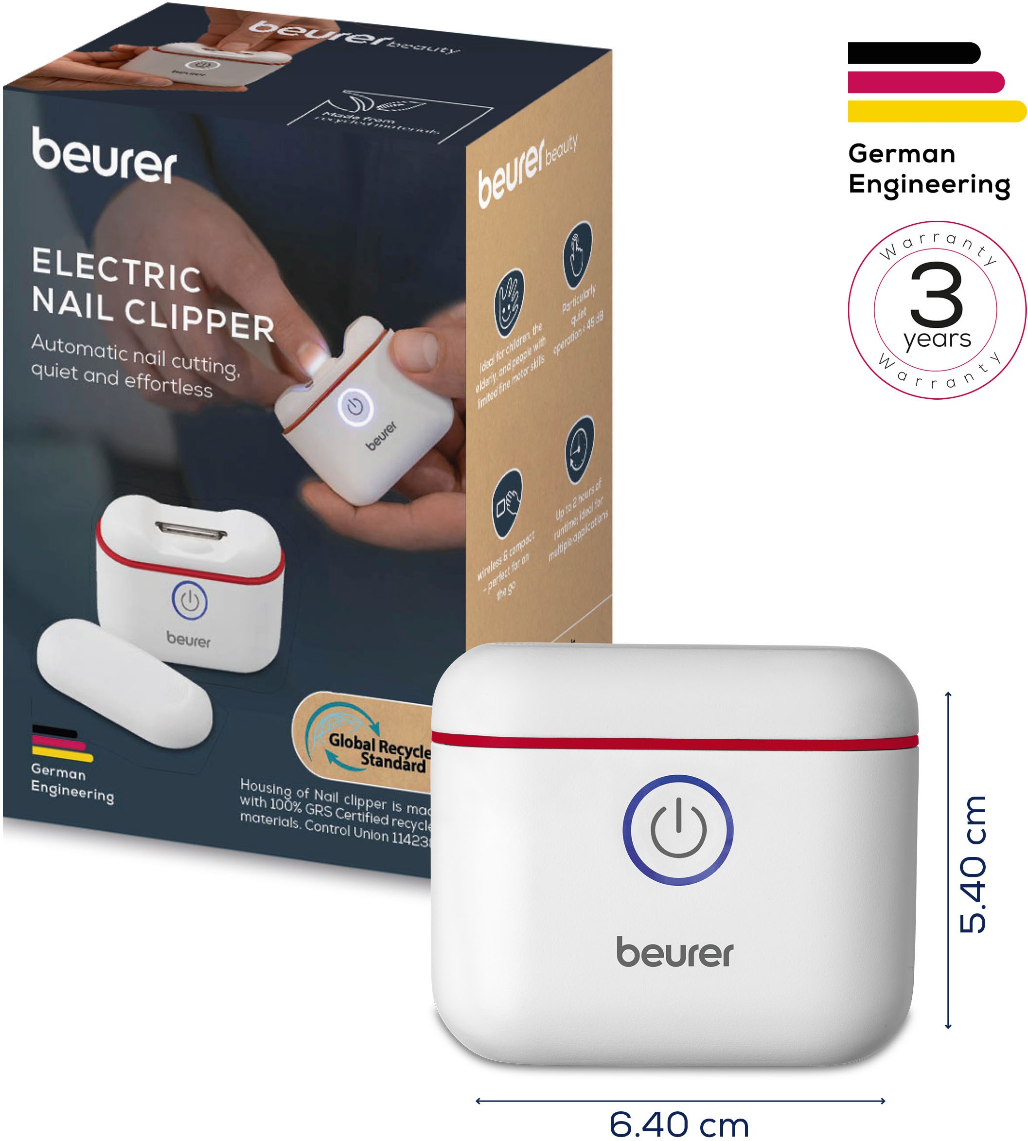 BEURER Nagelknipser »MP 10, elektrisch, automatisches Schneiden der Nägel« Ideal für Kinder, Senioren und bei eingeschränkter Feinmotorik