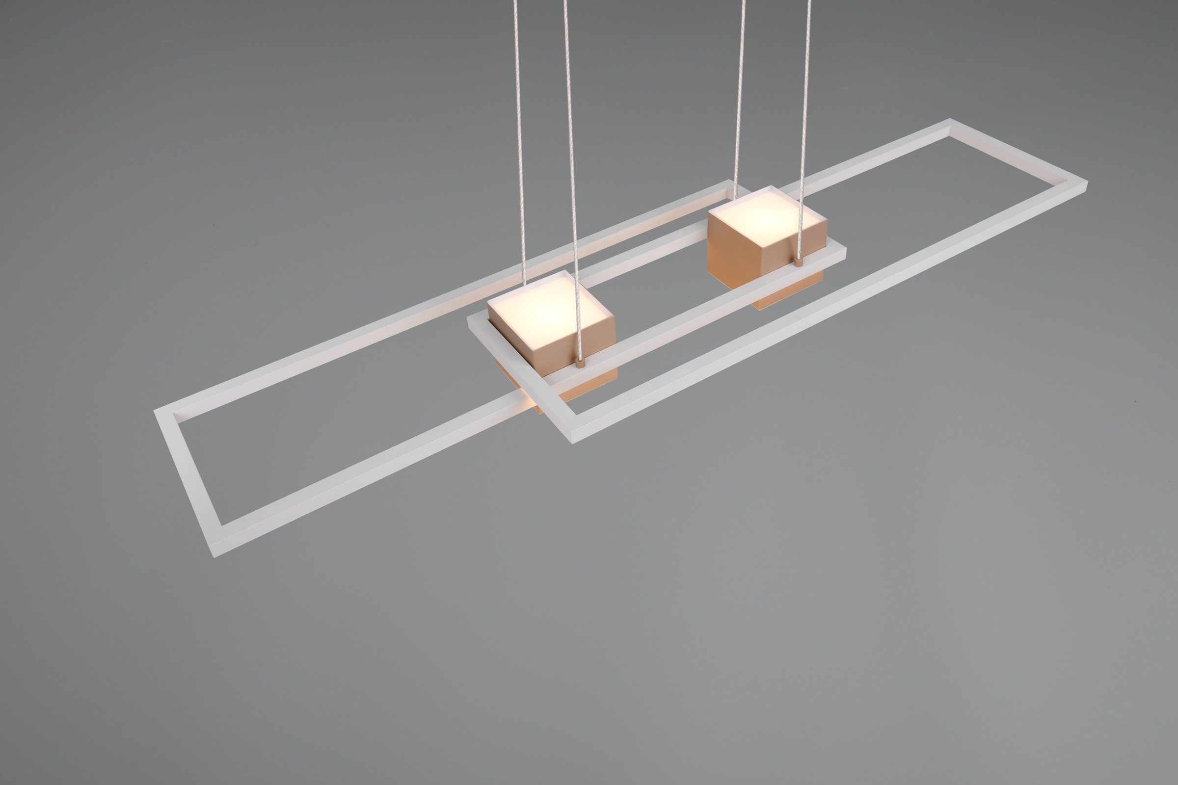 TRIO Leuchten LED Pendelleuchte »ALBANY, LED Hängelampe Wohnzimmer mit Fernbedienung, dimmbar, CCT« LED-Board 1 Stk. warmweiß - kaltweiß Lichtfarbe einstellbar, Memoryfunktion, Nachtlicht, up-and-down Licht