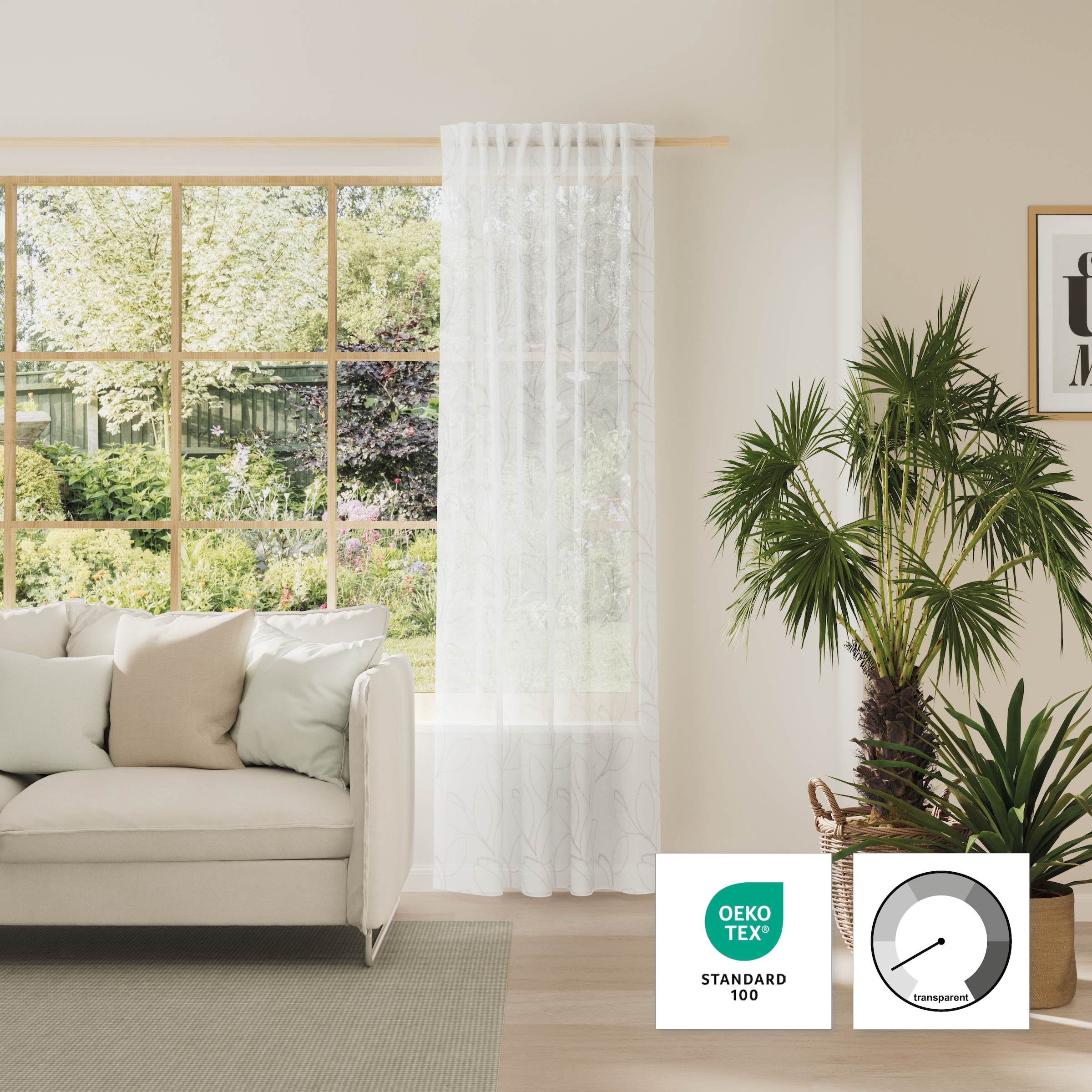 Neutex for you! Vorhang »NENA« Multifunktionsband 1 Stk. tlg. Bouclé-Optik, criss-cross Struktur, Stickmuster