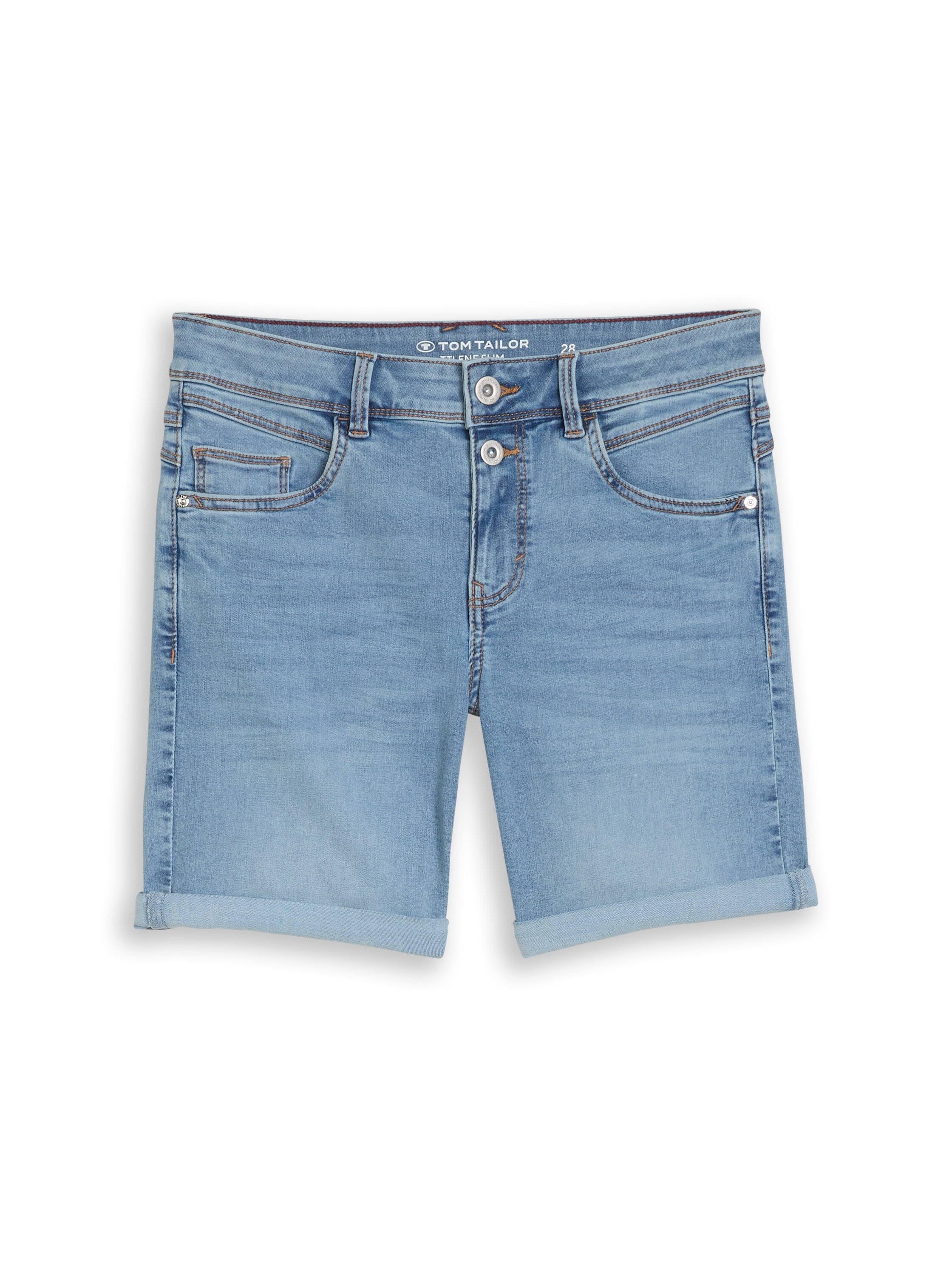 TOM TAILOR Jeansshorts »ALEXA Slim« mit Aufschlag und Stretch