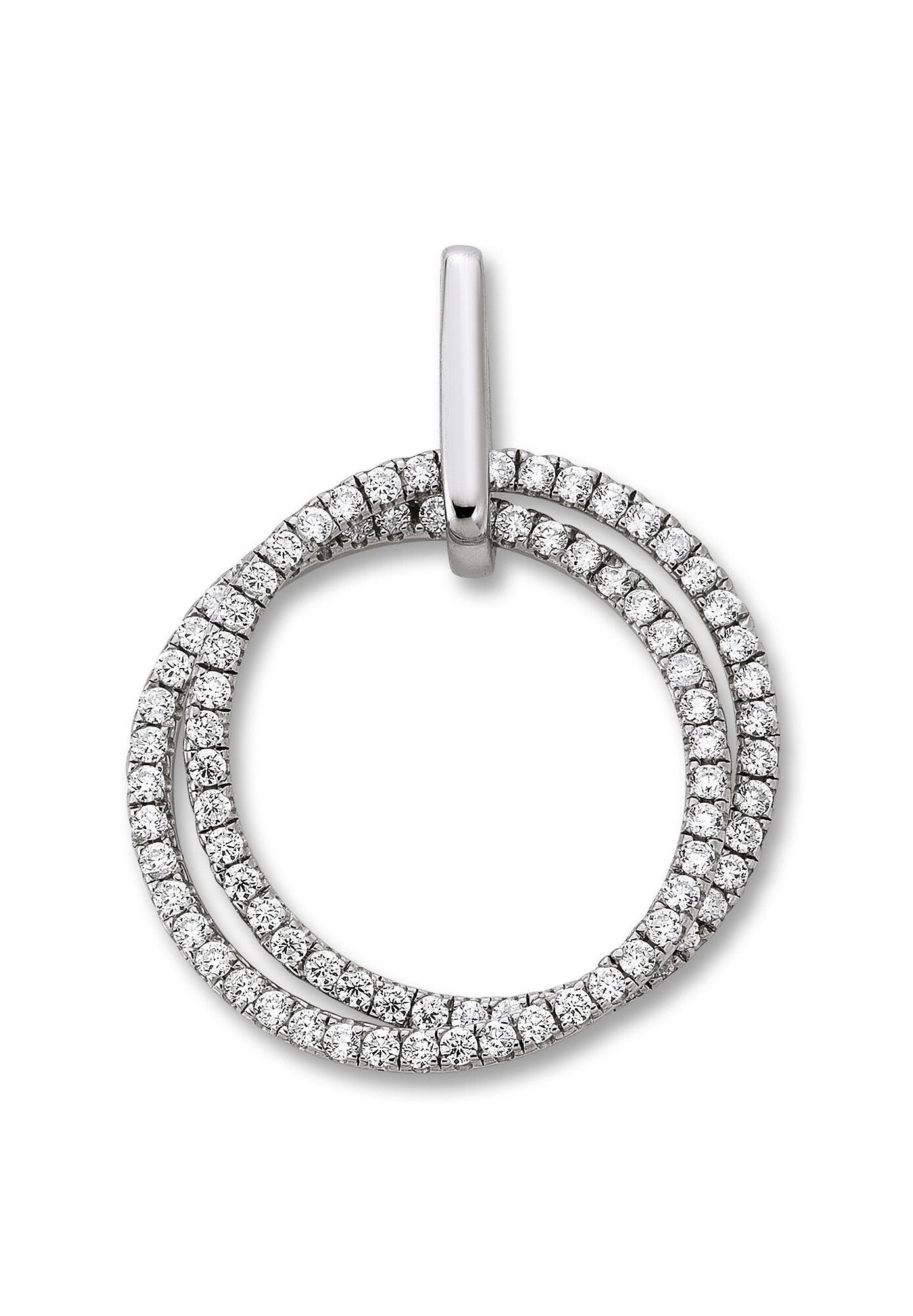 ONE ELEMENT Kette und Anhänger Set »Schmuckset - Set mit Halskette Zirkonia Kreis Anhänger aus 925 Silber«