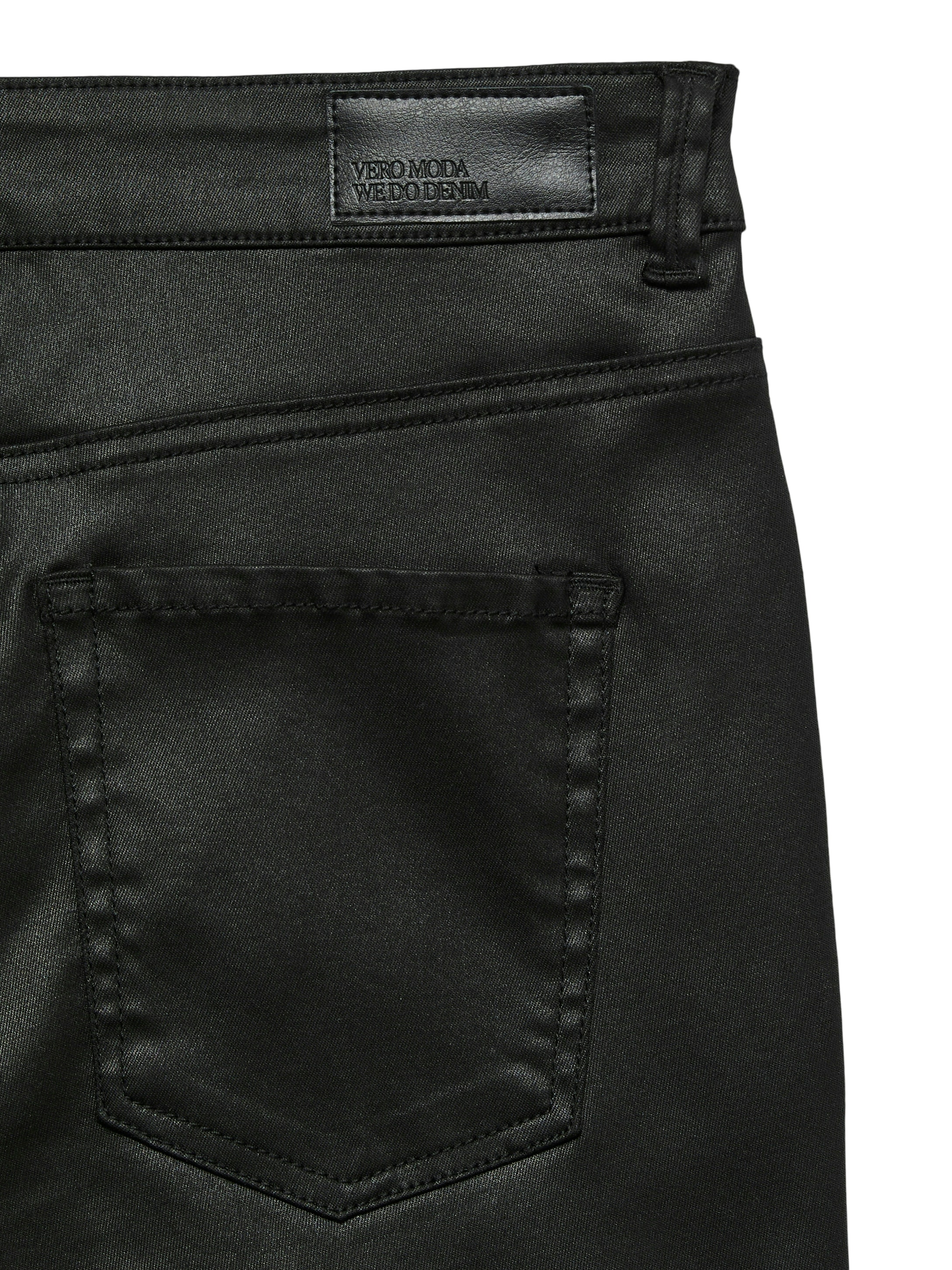 Vero Moda Skinny-fit-Jeans »VMFLASH MR SKINNY COATED PANTS NOOS«, mit beschichteter Lederimitat Optik