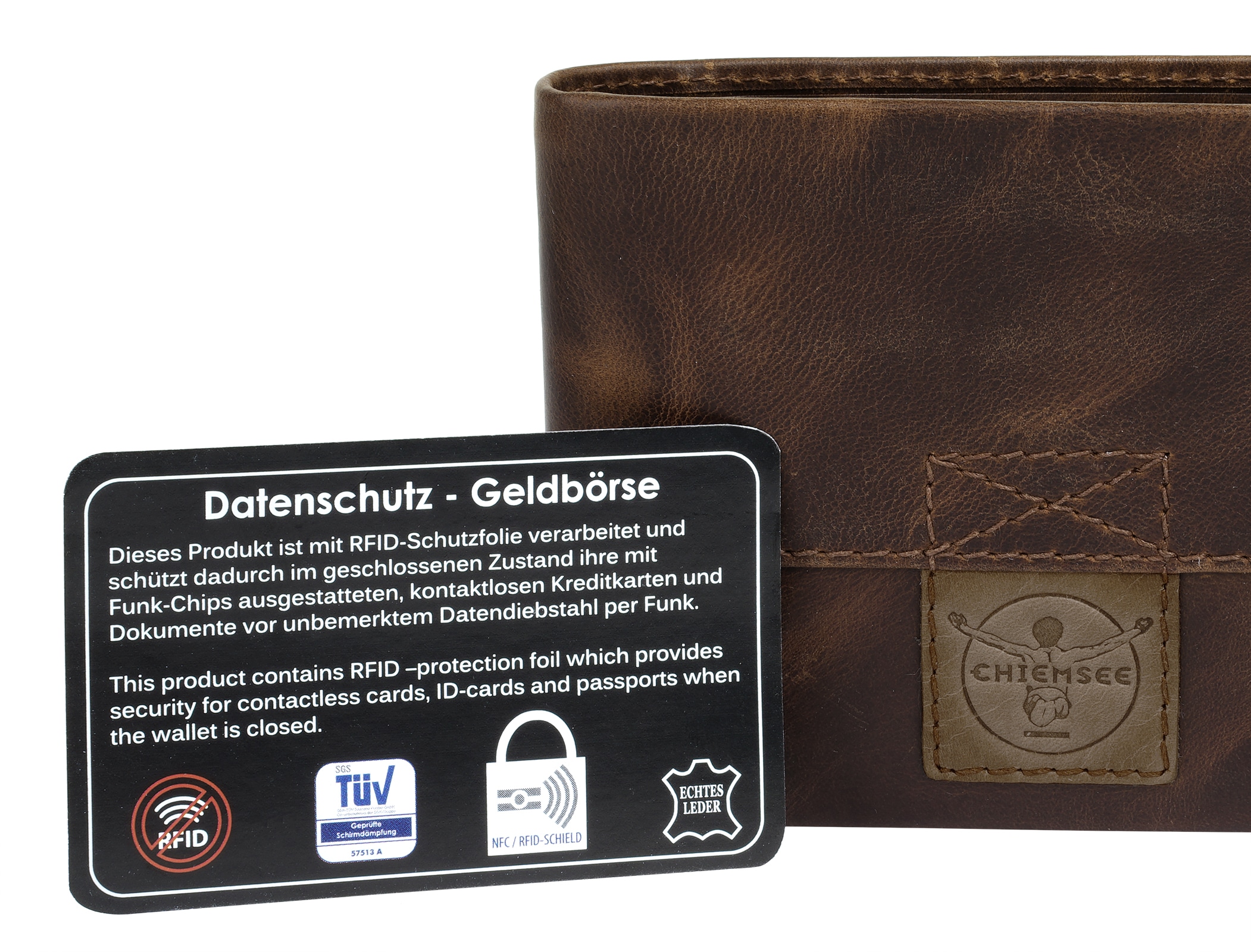 Chiemsee Geldbörse, echt Leder