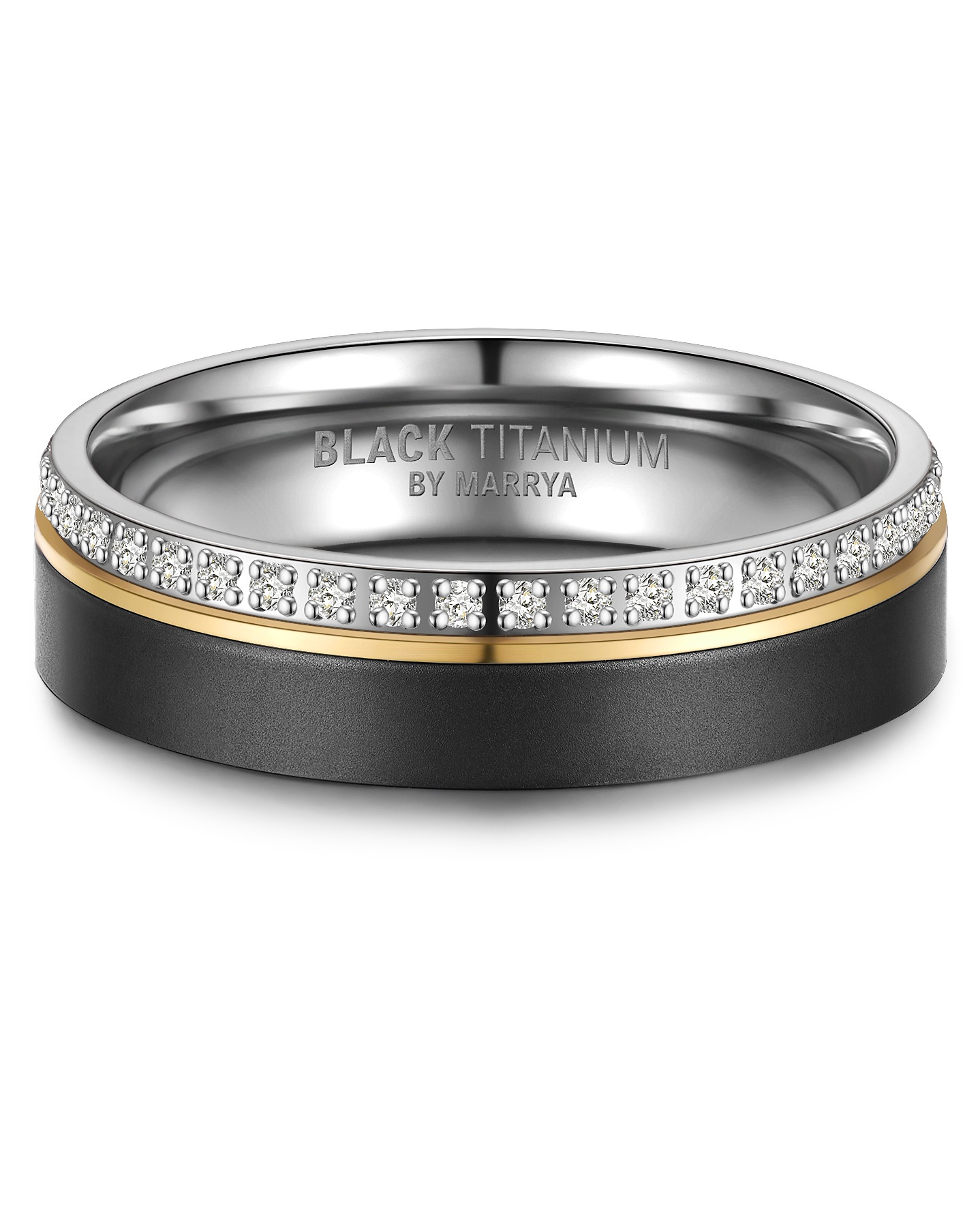 Marrya Trauring »BLACK TITANIUM by MARRYA Black Titanium - Zirkonium Ringe Trauringe Eheringe Partnerringe«