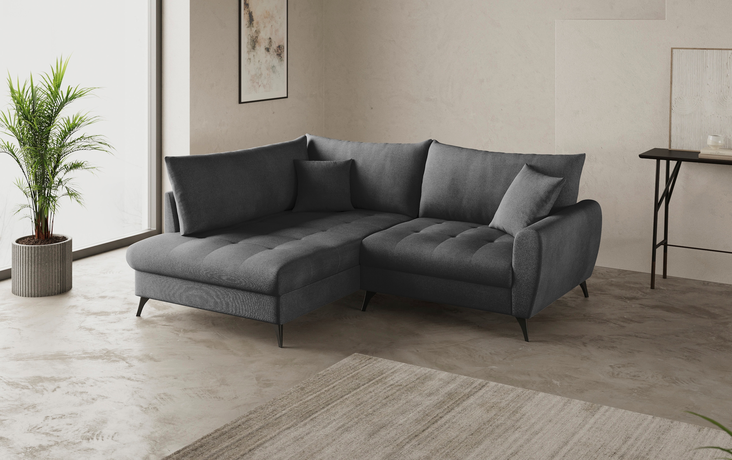 Mr. Couch Ecksofa »Blackburn II, L-Form« Mit Kaltschaumpolsterung bis 140 kg belastbar