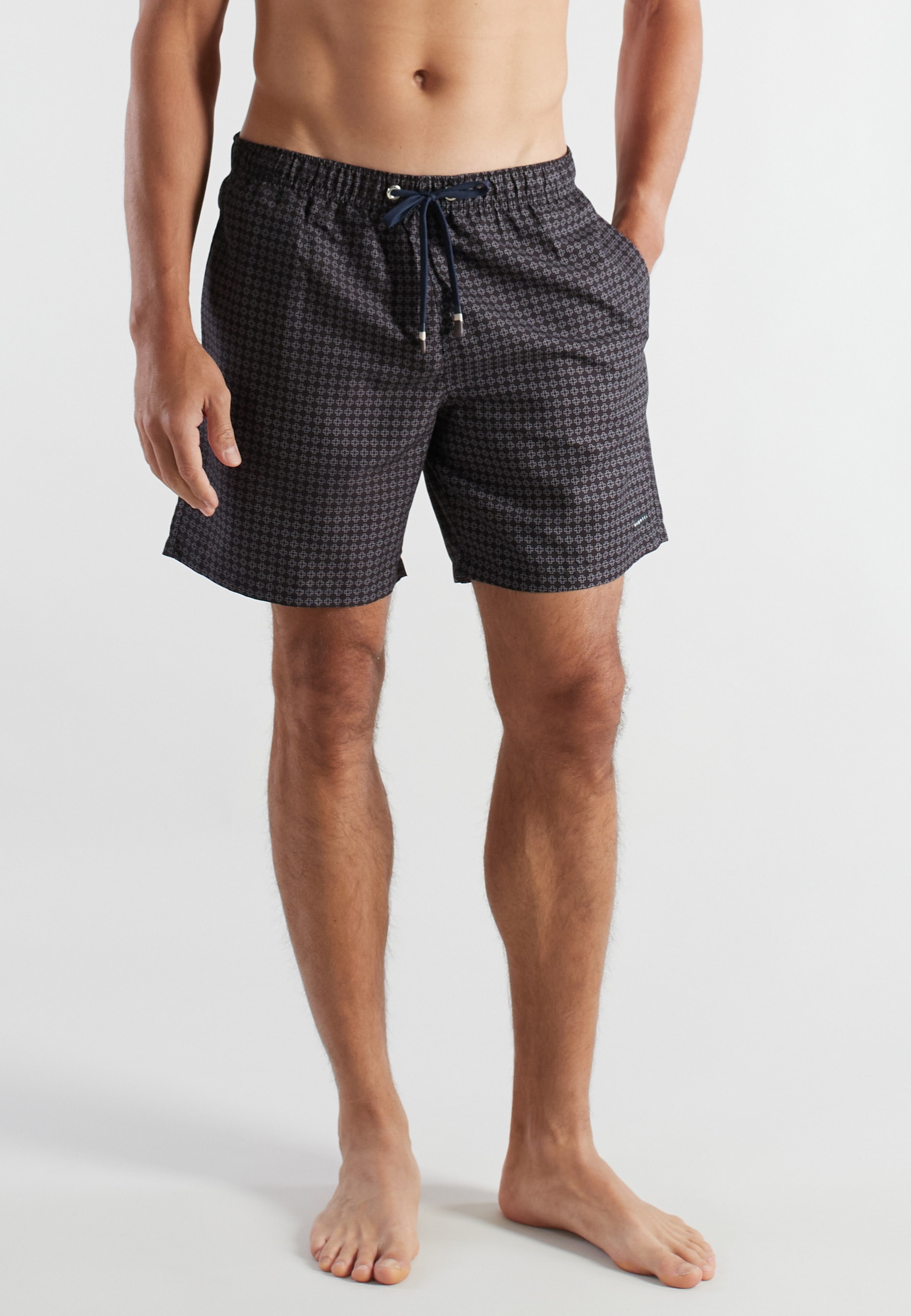 bugatti Badeshorts mit Print, mit Kordelzug, bequem