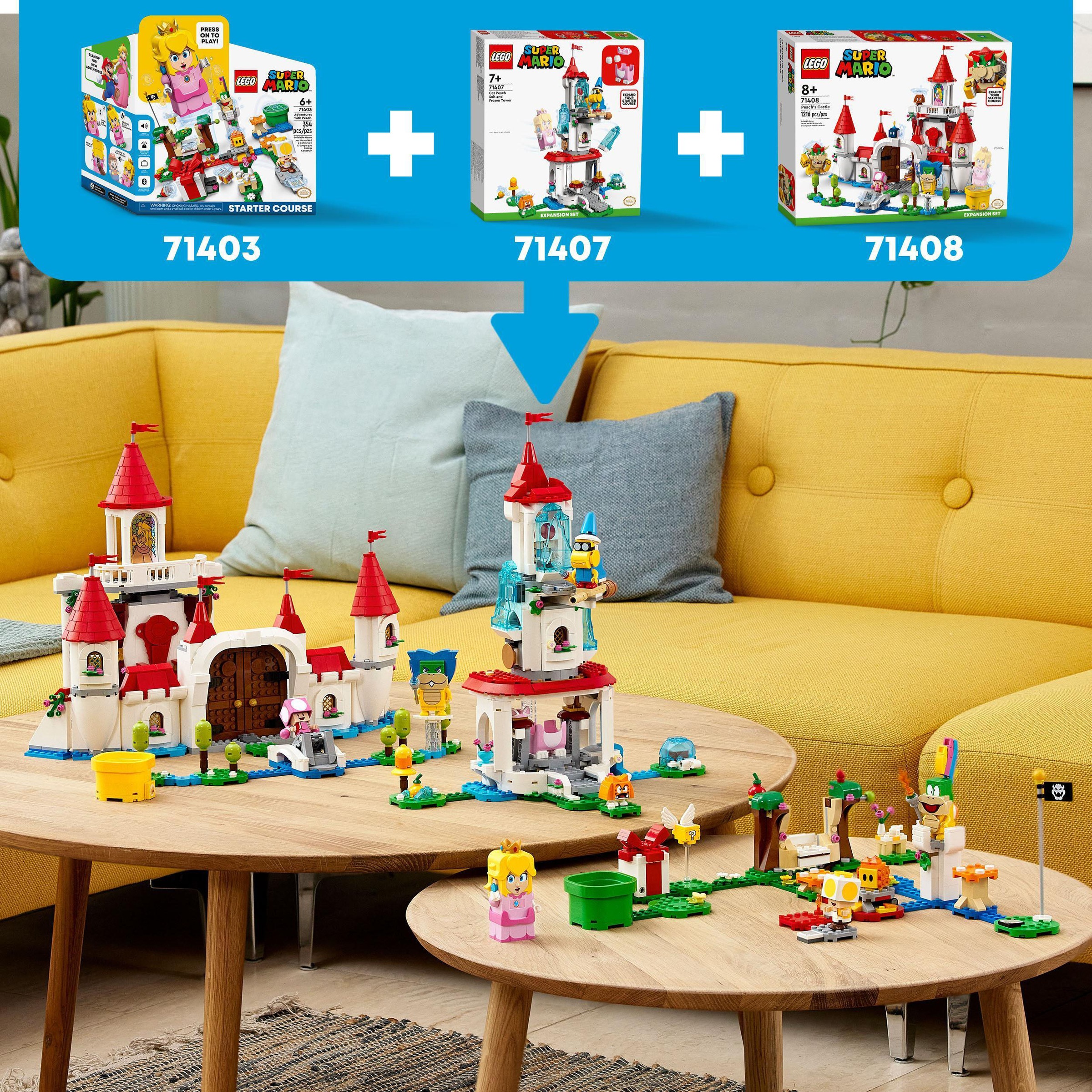 LEGO® Konstruktionsspielsteine »Maxi-Spikes Wolken-Challenge – Erweiterungsset (71409)«, (540 St.), LEGO® Super Mario