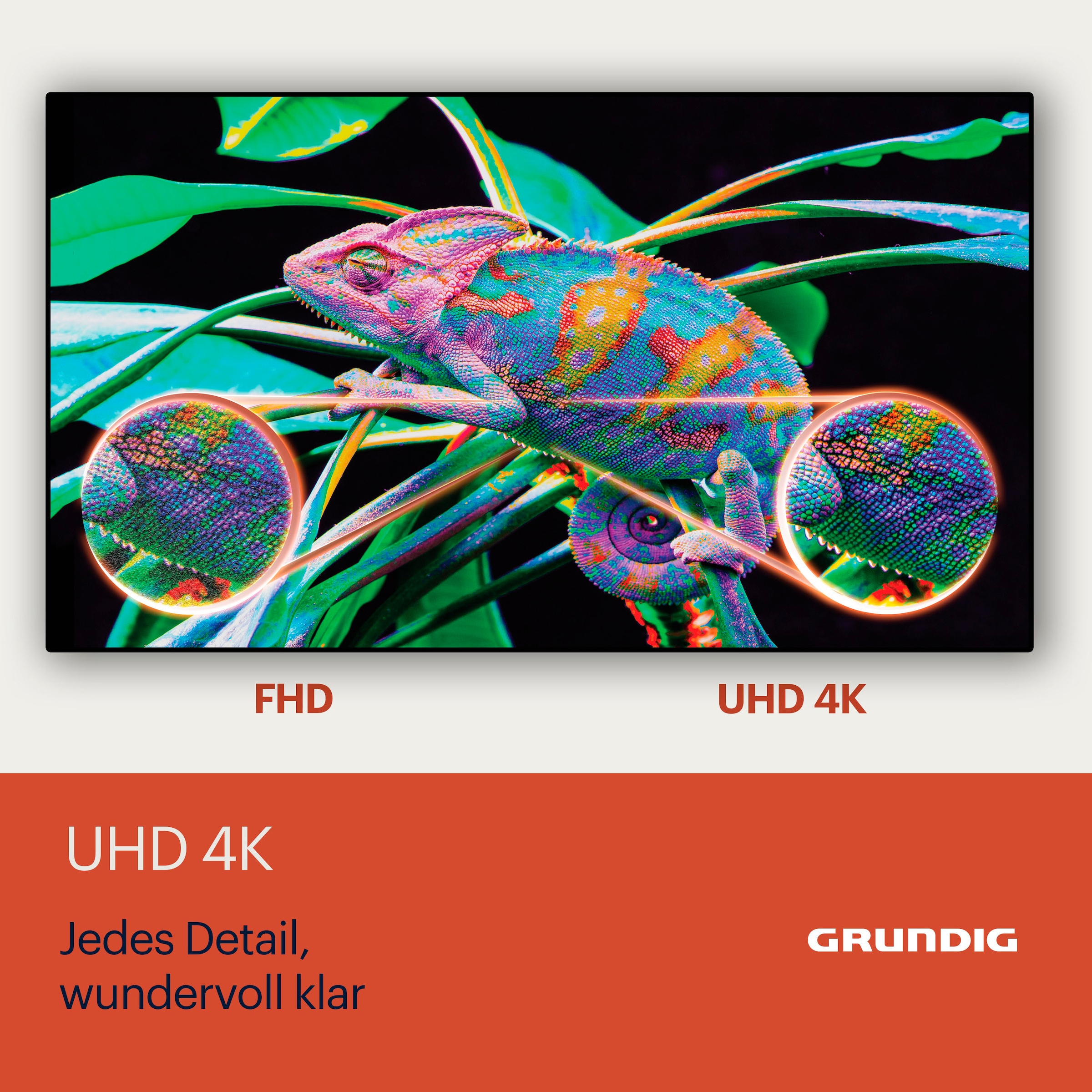 Grundig LED-Fernseher, 164 cm/65 Zoll, 4K Ultra HD, Google TV-Smart-TV