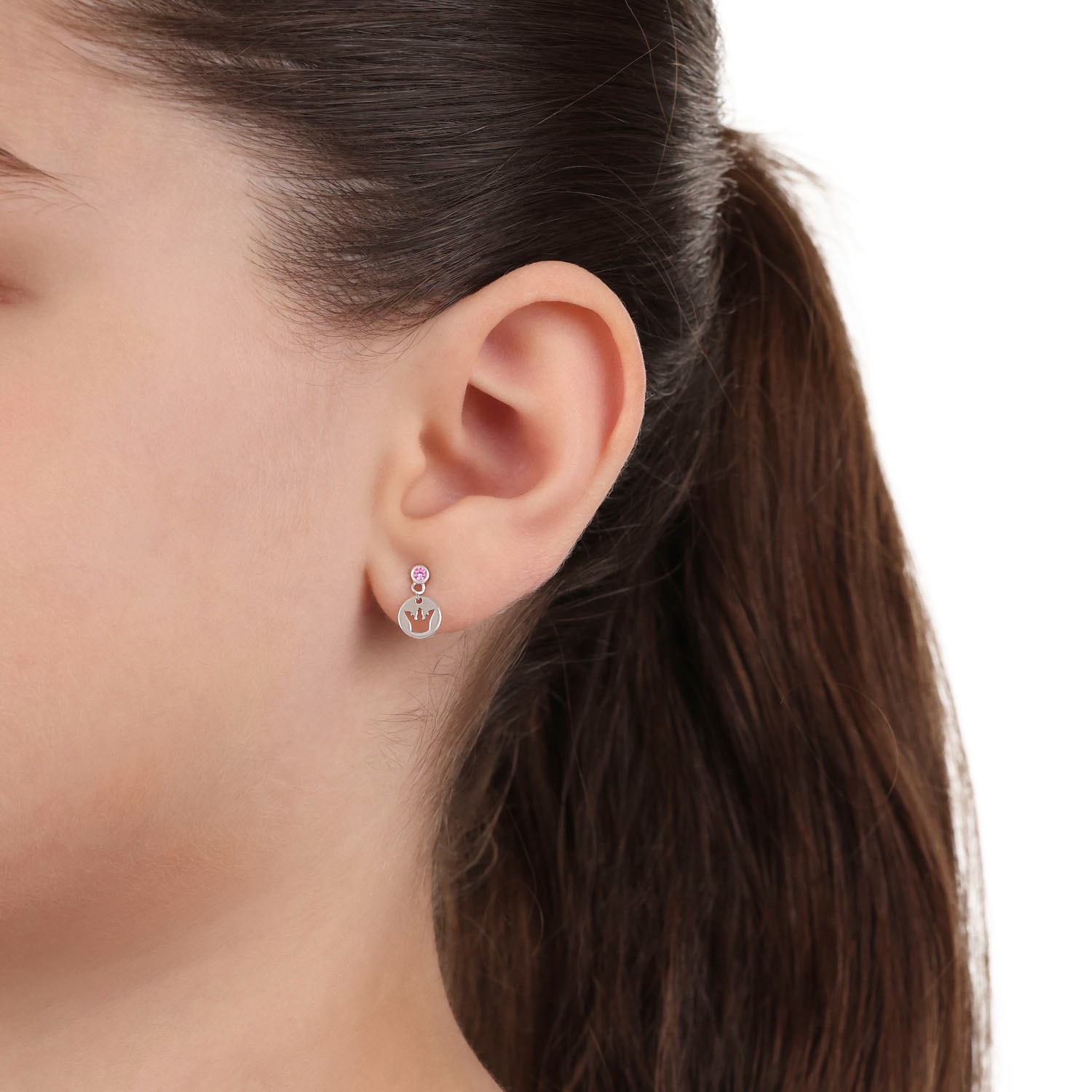 Prinzessin Lillifee Paar Ohrhänger »Krone-Motiv« mit Zirkonia (synth.)