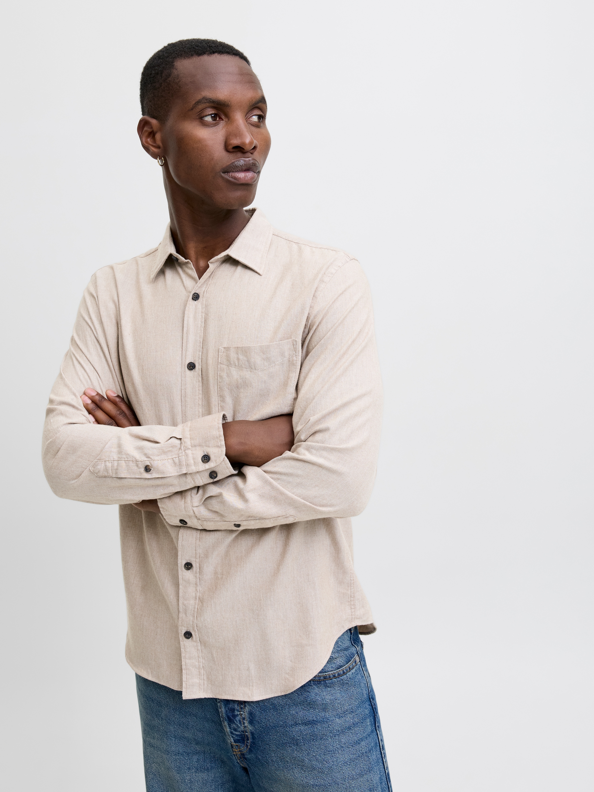 Jack & Jones Langarmhemd »JJECLASSIC MELANGE SHIRT L/S NOOS«