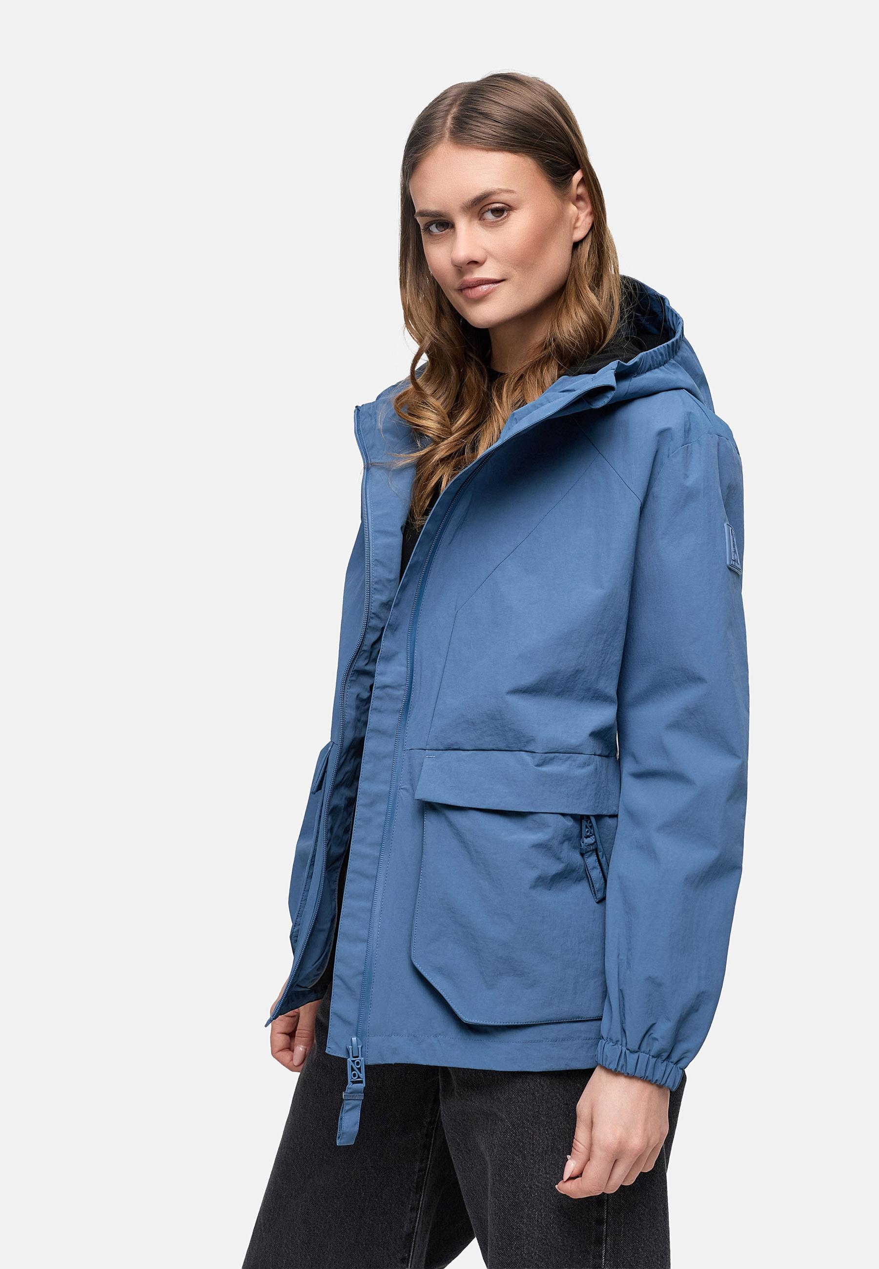 Navahoo Outdoorjacke »Outdoorjacke Donnerwetter 14« mit Kapuze Übergangsjacke mit doppelten Außentaschen
