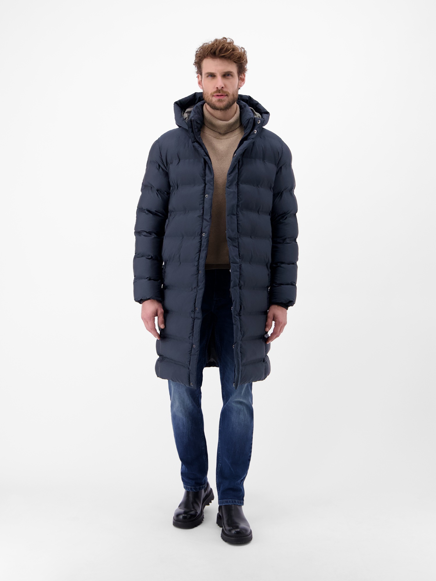 LERROS Wintermantel »Herren Stepp-Parka mit abnehmbarer Kapuze«