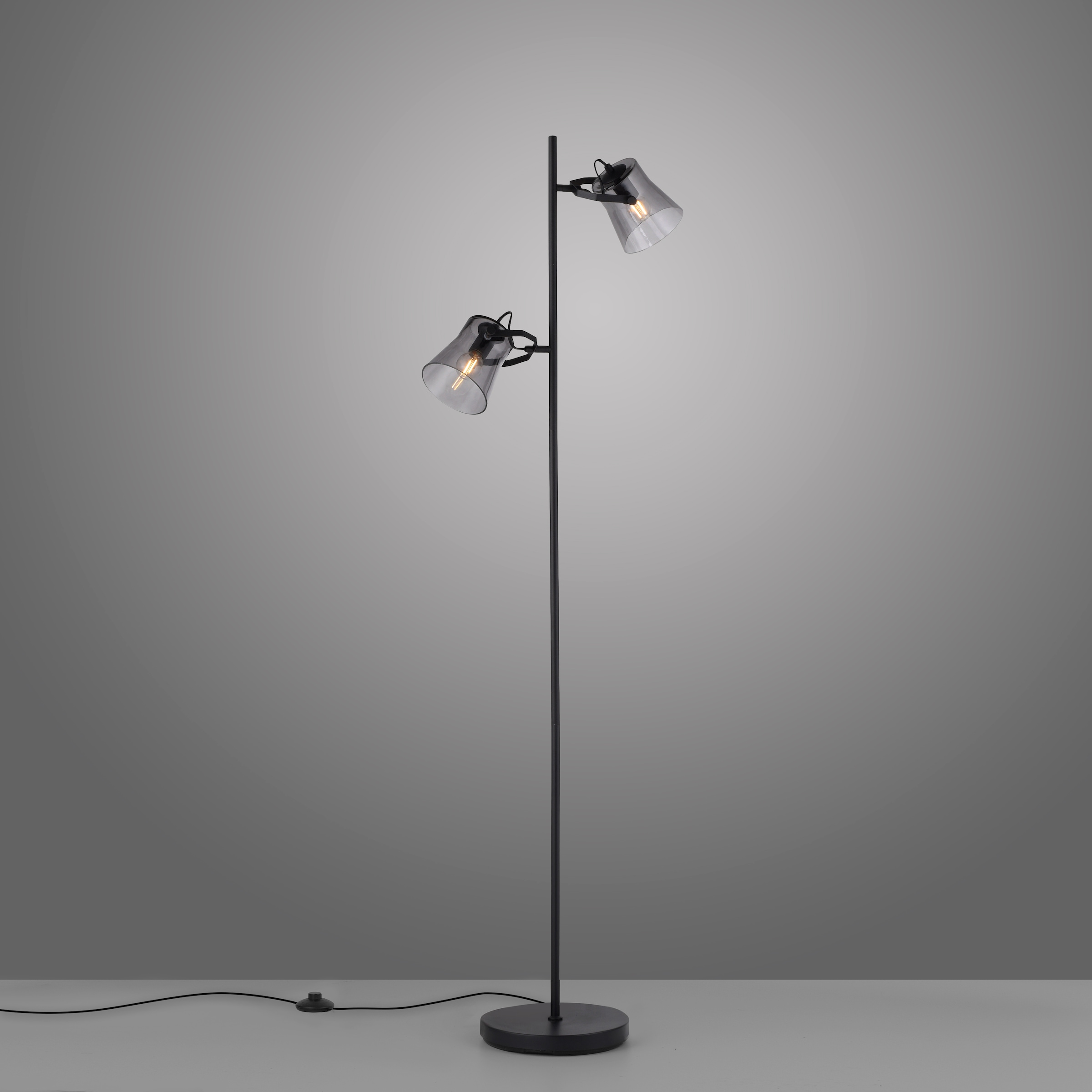 JUST LIGHT Stehlampe »TINULA«, 2 flammig, Leuchtmittel E14 | ohne Leuchtmittel, ExklusiveE14, Schalter, Fußschalter