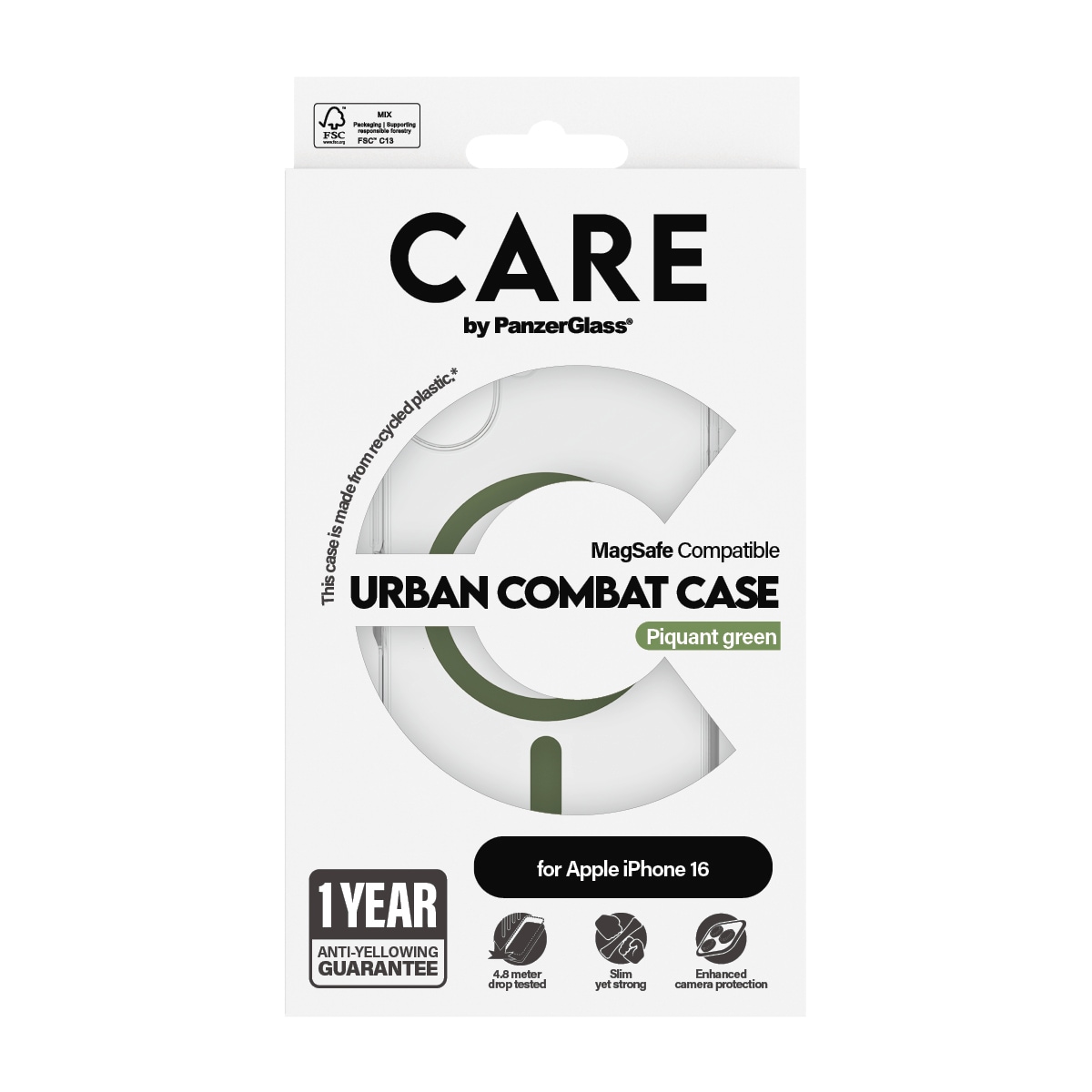 CARE by PanzerGlass Handyhülle »Urban Combat Case für Apple iPhone 16« iPhone 16 Backcover, Schutzhülle, Handyschutzhülle, Case, Schutzcase, stoßfest