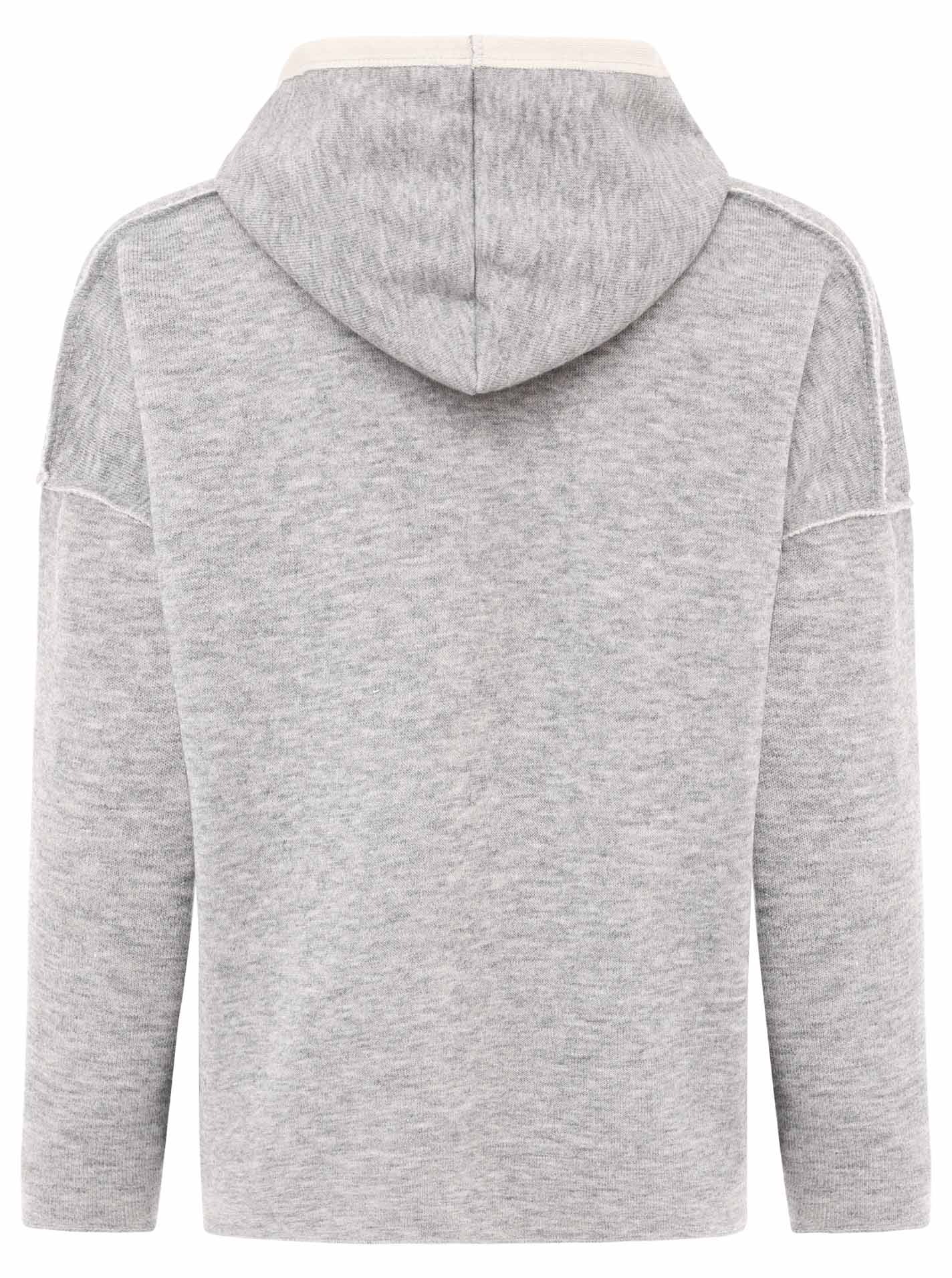 Zwillingsherz Hoodie »"Positive Mind"«, Kapuze, 3/4 Arm, tonaler Schriftzug vorn, Kordelzug