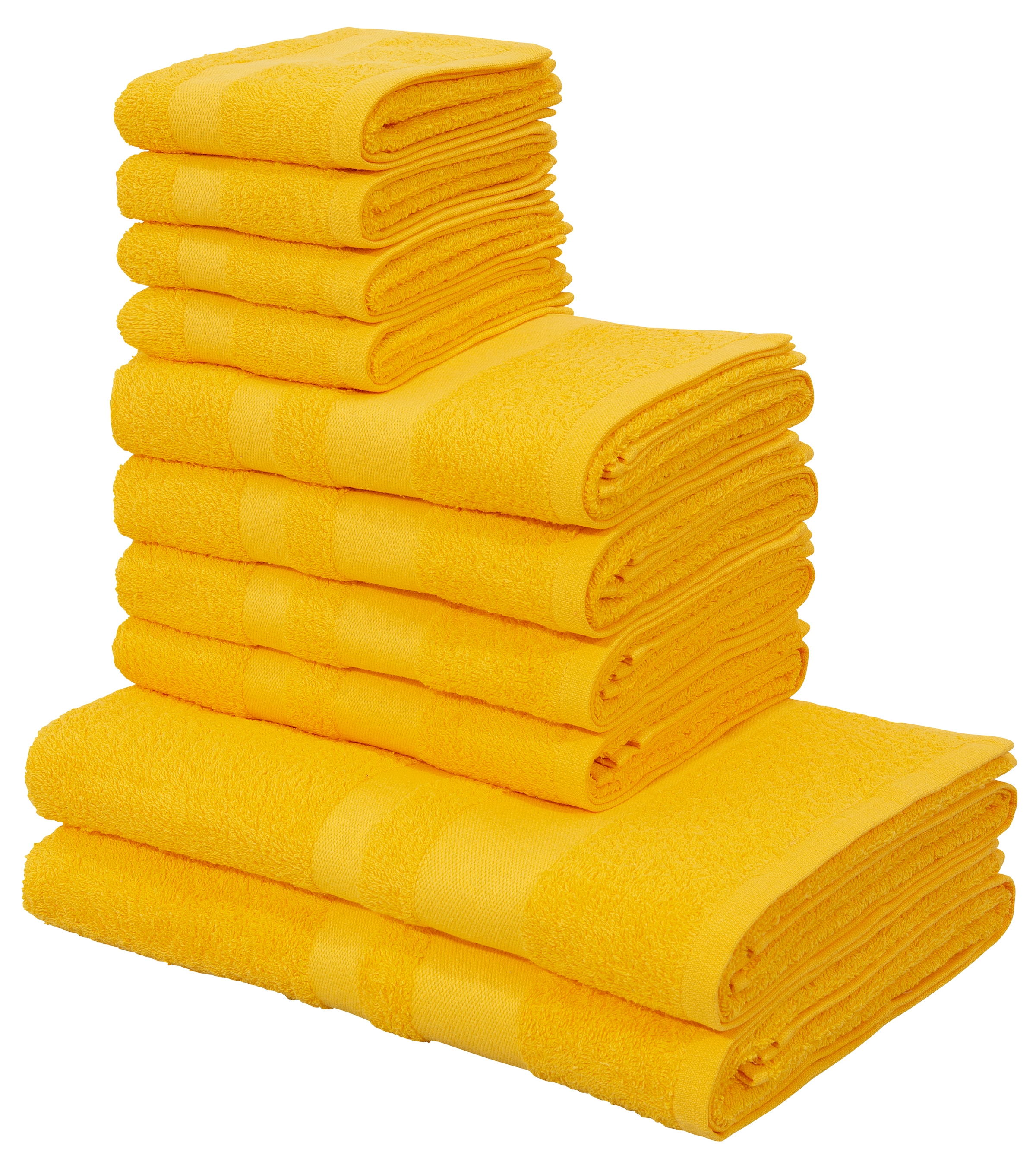 my home Handtuch Set »Vanessa«, Set, 10 tlg., Walkfrottee, Handtücher mit  Bordüre, einfarbiges Handtuch-Set aus 100% Baumwolle im OTTO Online Shop | Handtuch-Sets