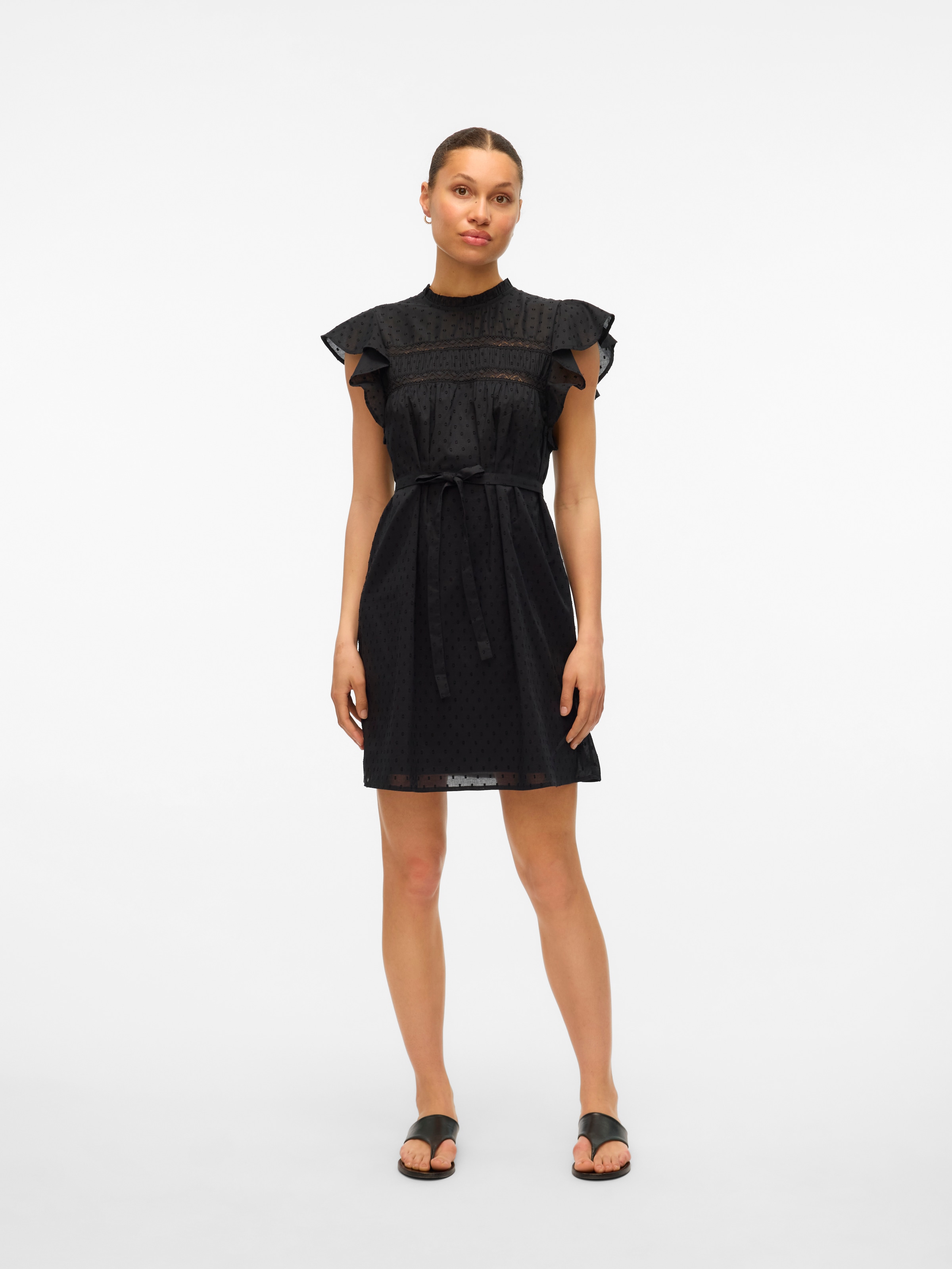 Vero Moda Minikleid »VMTRINE SL SHORT LACE DRESS WVN GA NOOS«