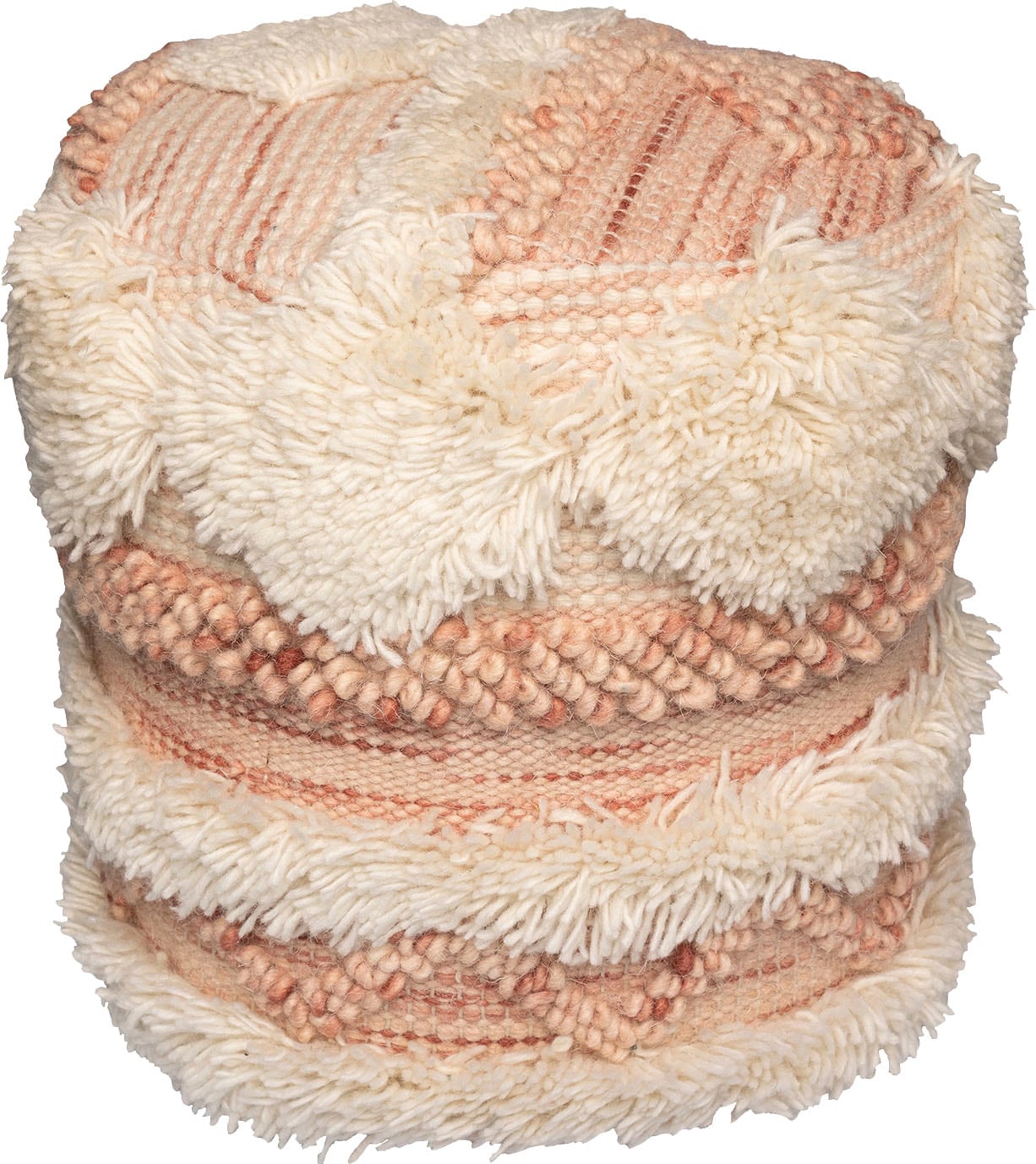 Kayoom Pouf »Bohist 225 35cm x 35cm,   Strukturen mit Fransen und Quasten« 1 Stk. tlg. handgefertigt, Unikat, sehr gut kombinierbar, vielfältig im Einsatz