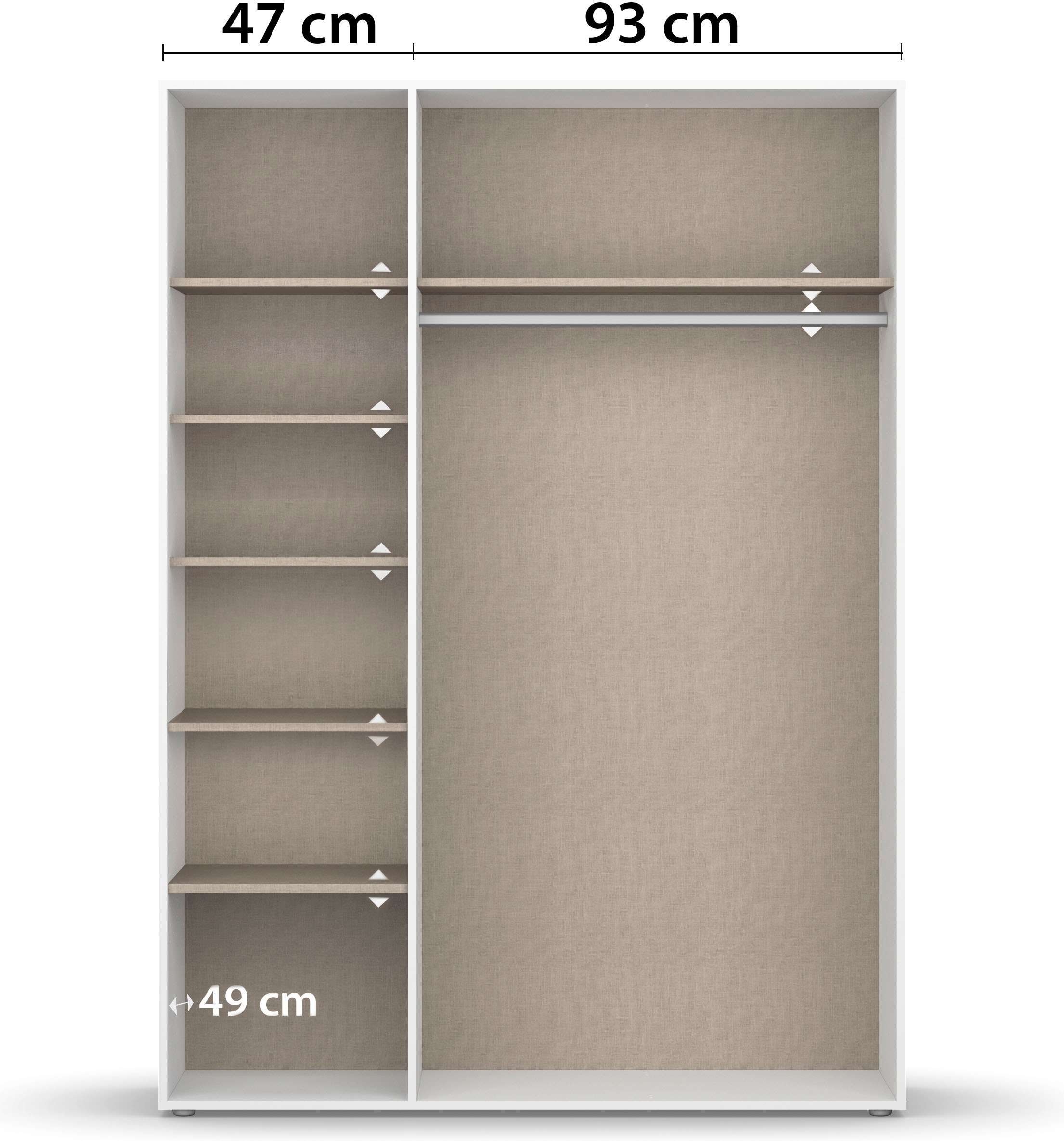 rauch Kleiderschrank »VOYAGER Garderobe Wäscheschrank TOPSELLER Schlafzimmer«, (in 3 verschiedenen Ausstattungen BASIC/CLASSIC/PREMIUM), Schrank mit modernen Griffen in viel Stauraum MADE IN GERMANY