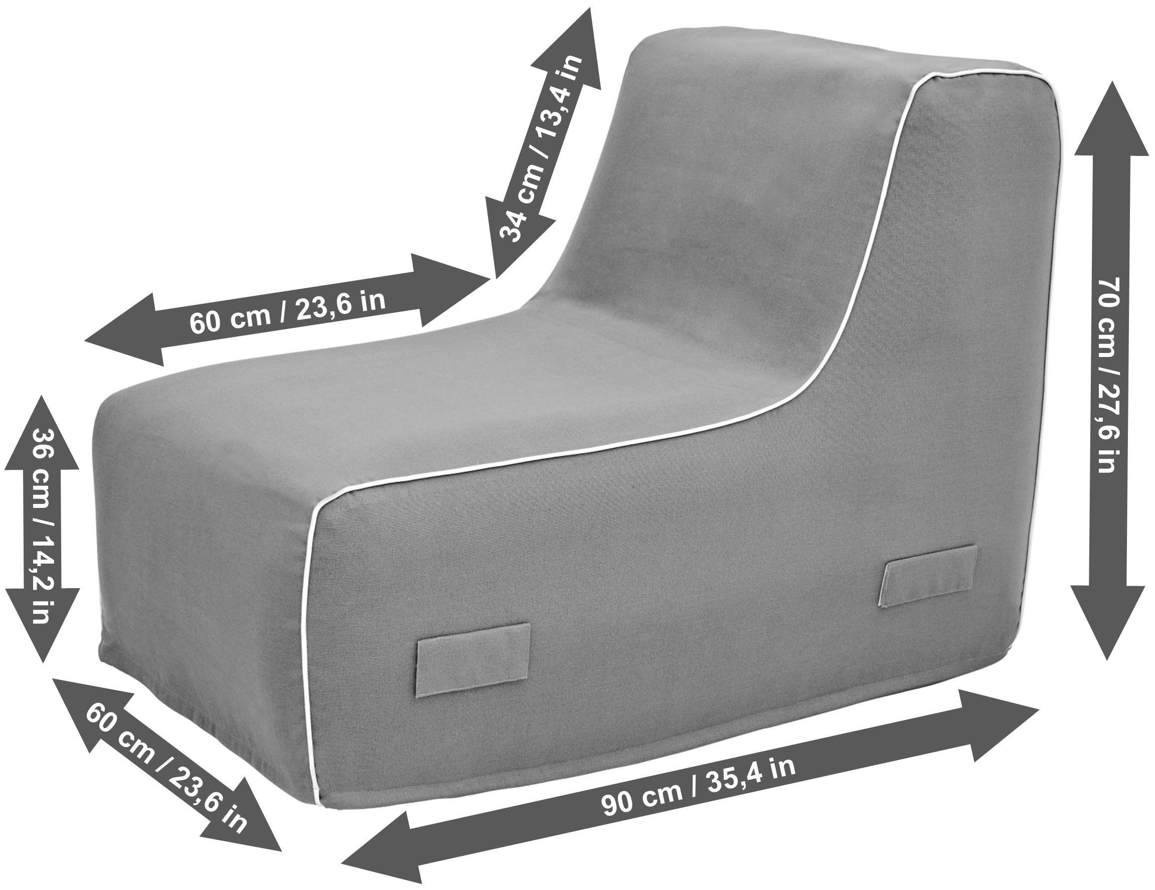 Jahnke Gartenlounge-Sessel »Air Lounge«, aufblasbar, 60 cm Sitztiefe