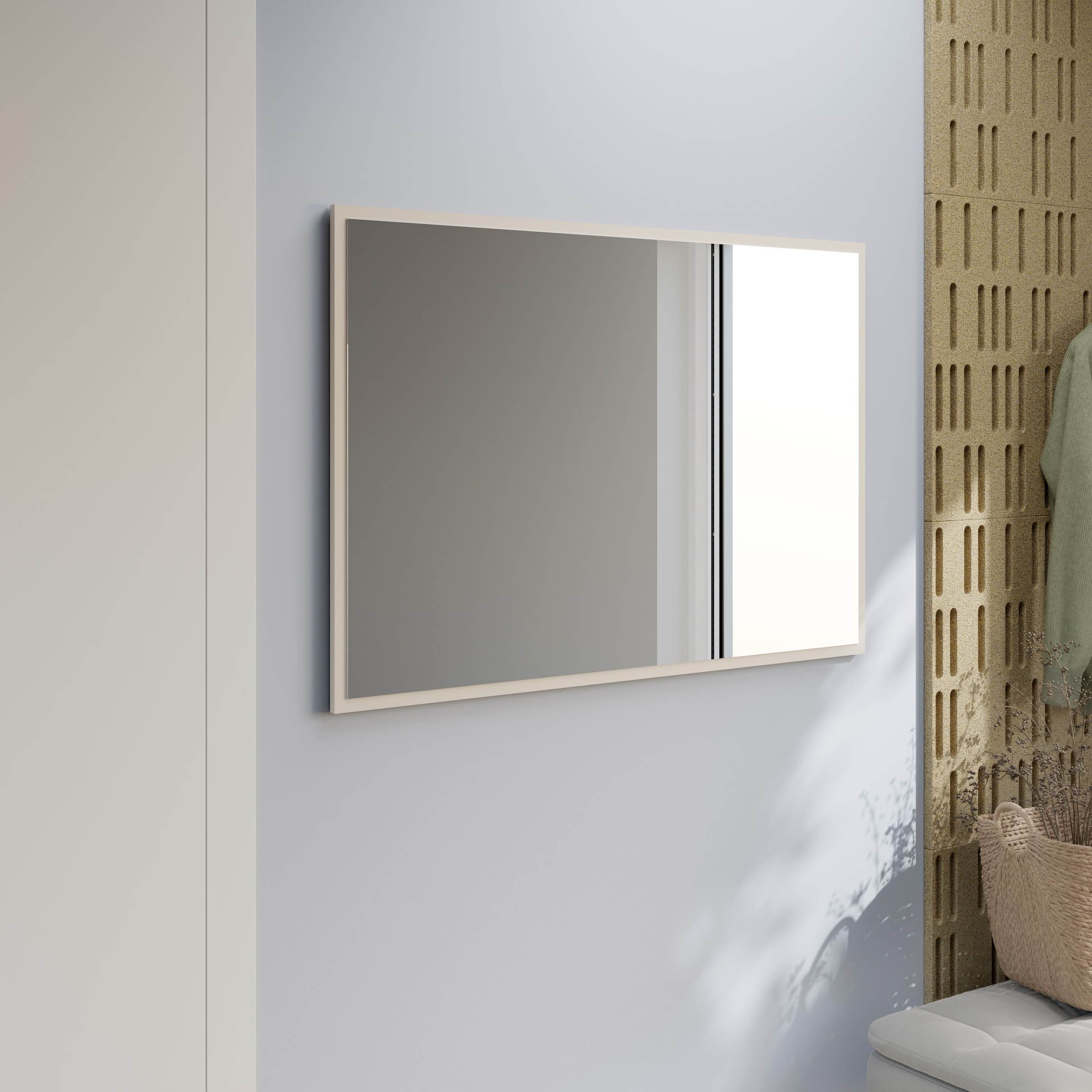 FORTE Garderobenspiegel B/H/T 108,8/76/1,8 cm, Wandmontage