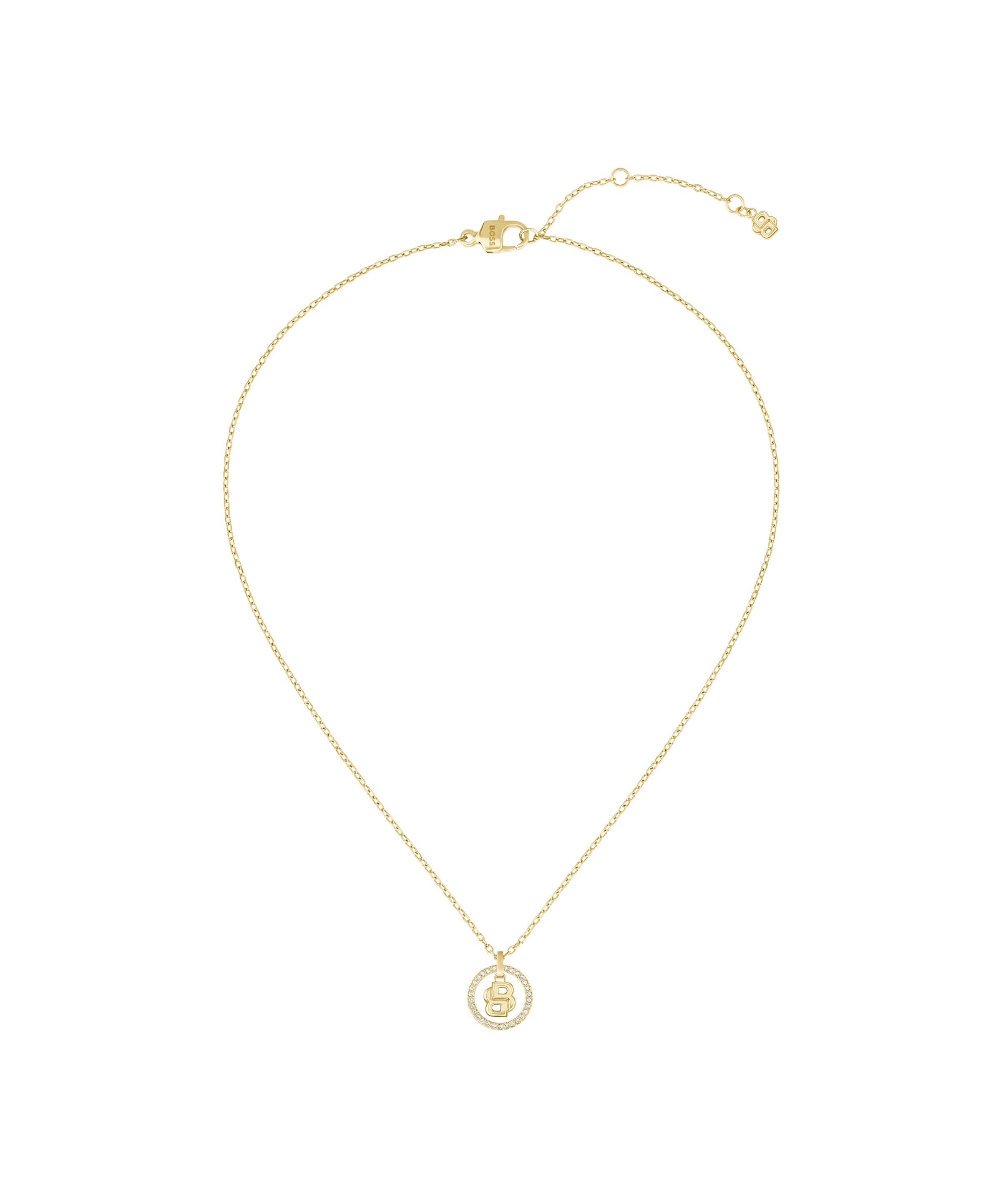 BOSS Kette mit Anhänger »DOUBLE B DIVINE« mit Glasstein