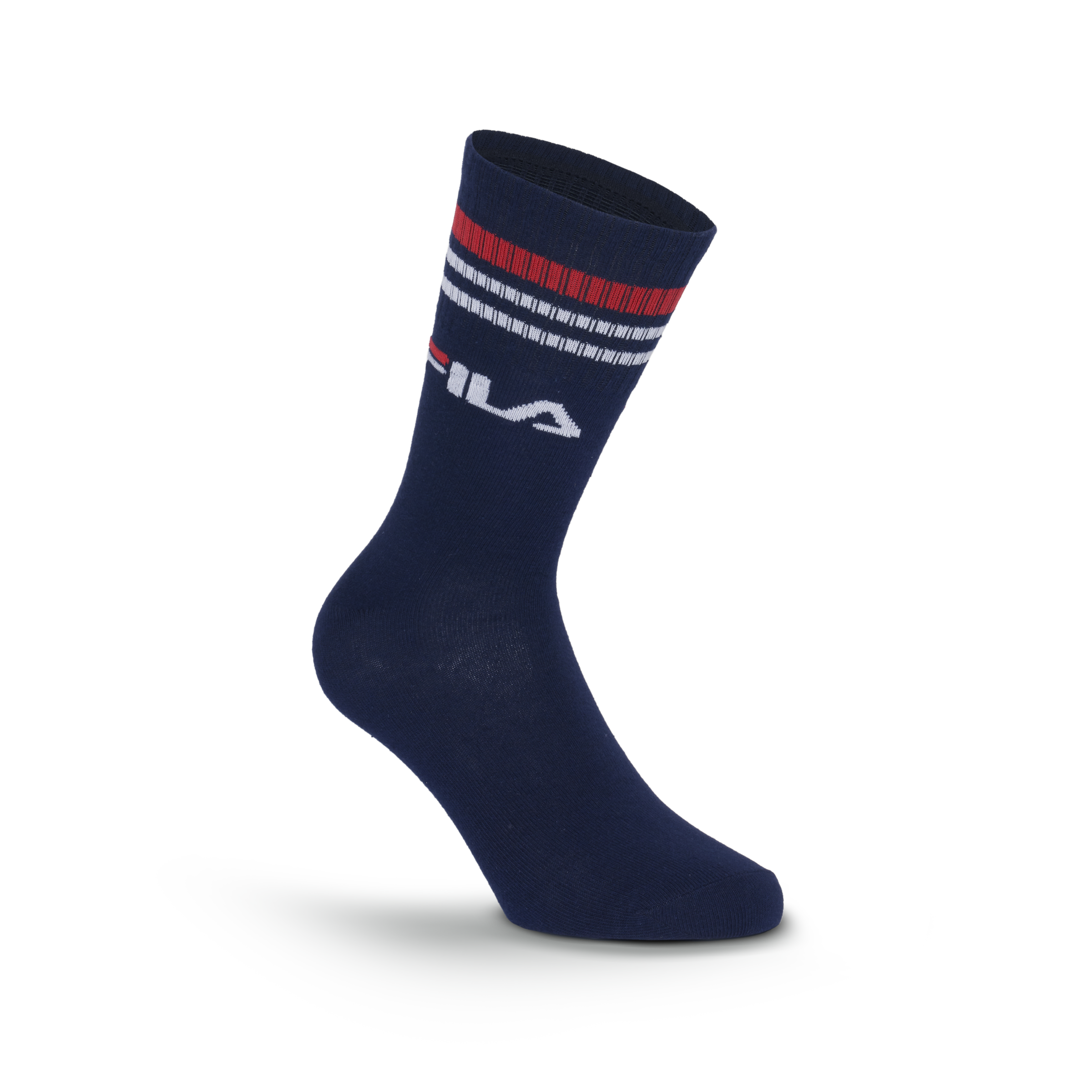 Fila Socken 3 Paar,  breites Rippenbündchen, Logoschriftzug, Cotton-Mix