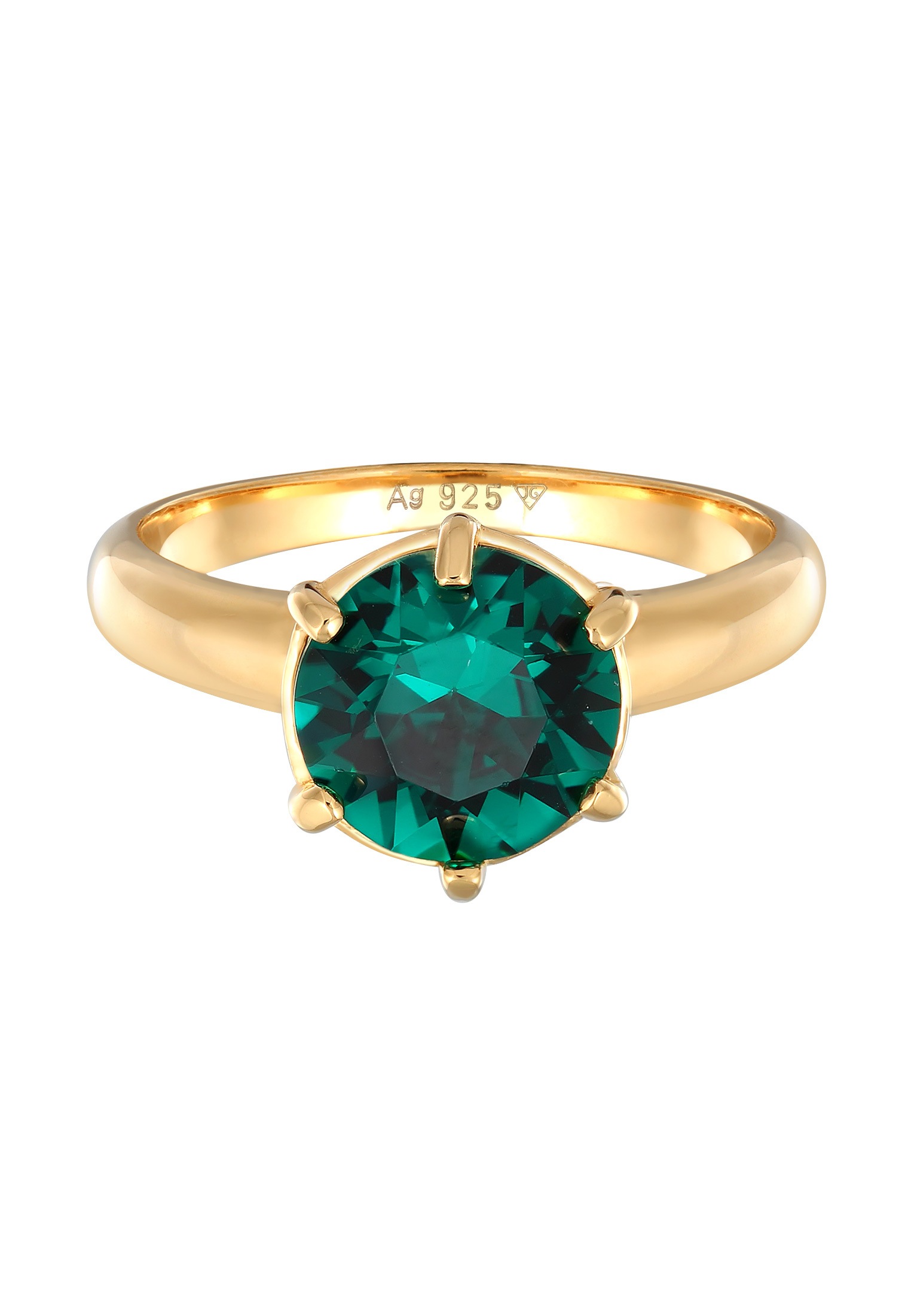 Elli Silberring »Ring Solitär Kristalle Verlobung 925 Silber«
