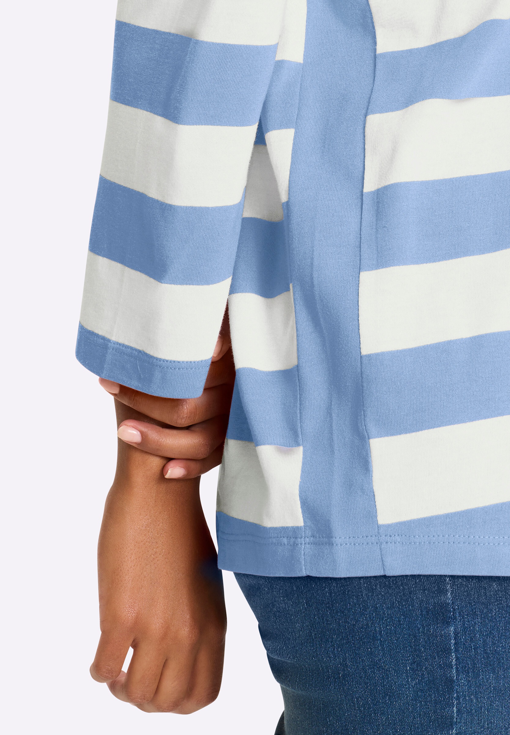 heine T-Shirt »T-Shirt Ringelshirt mit seitlichen Einsätzen«