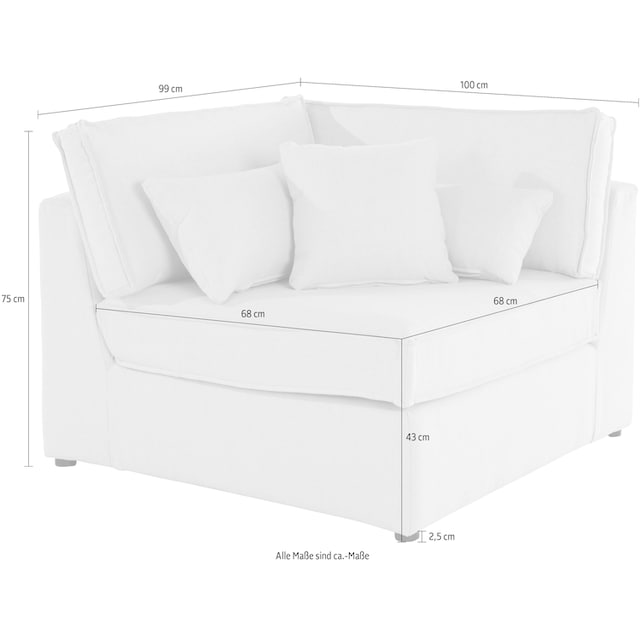 RAUM.ID Sofa-Eckelement »Florid«, Teil eines Modulsofas, fester  Sitzkomfort, auch in Cord kaufen bei OTTO